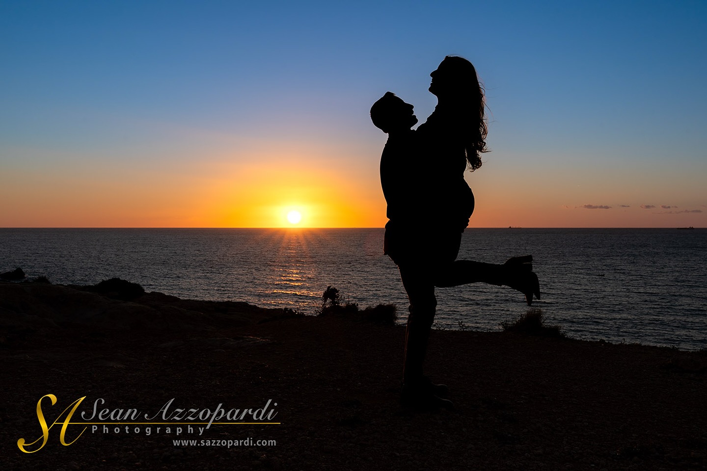 Pre-wedding photo of couple before getting martied. Shot in Ghajn Tuffieha Malta during sunset. #photographermalta #photo #weddingphotographer #malta #weddingphotographermalta