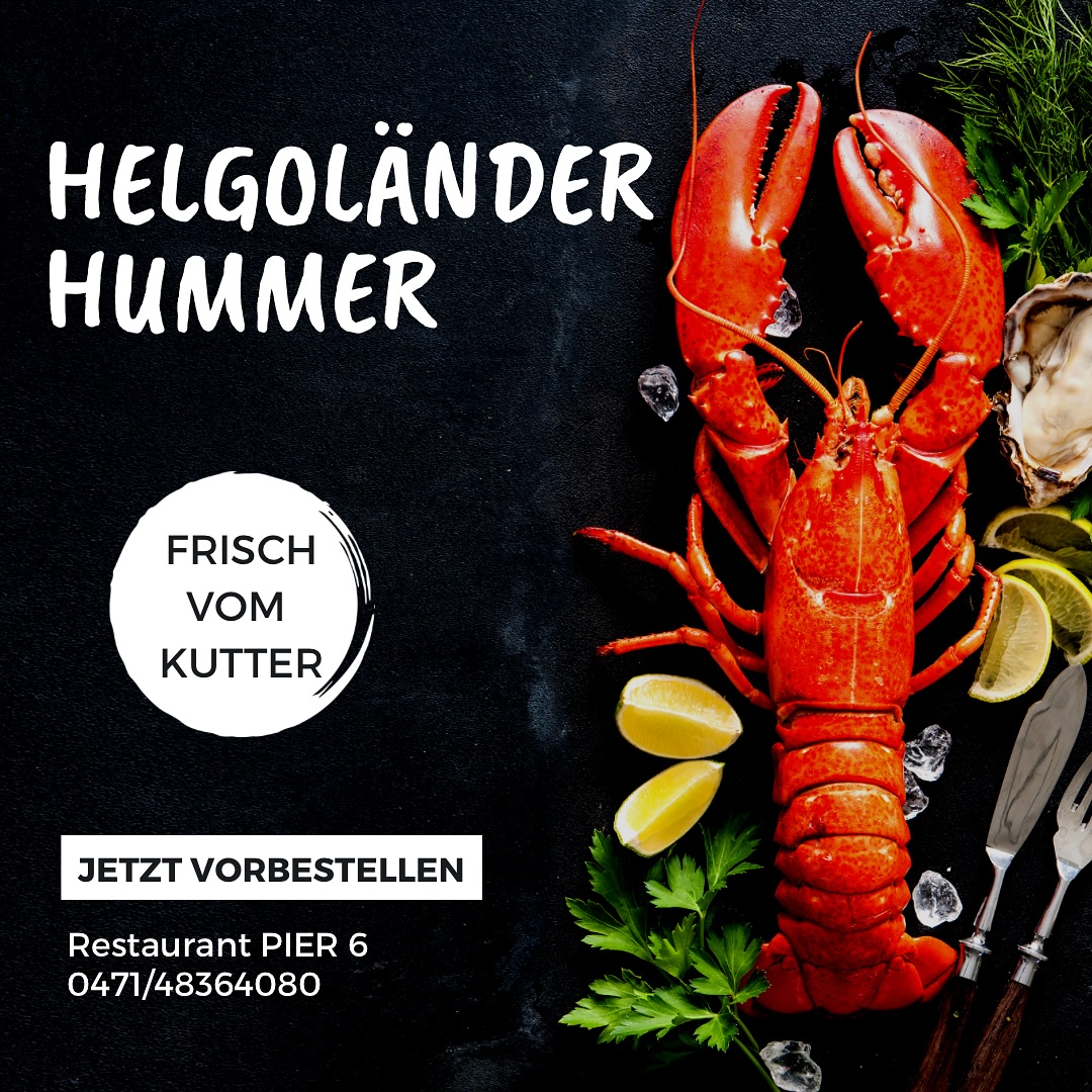 Aktuell auf Vorbestellung bei uns erhältlich: frischer Helgoländer Hummer, frisch vom familiengeführten Kutter
#pier6 #restaurant #regional #helgoland #hummer