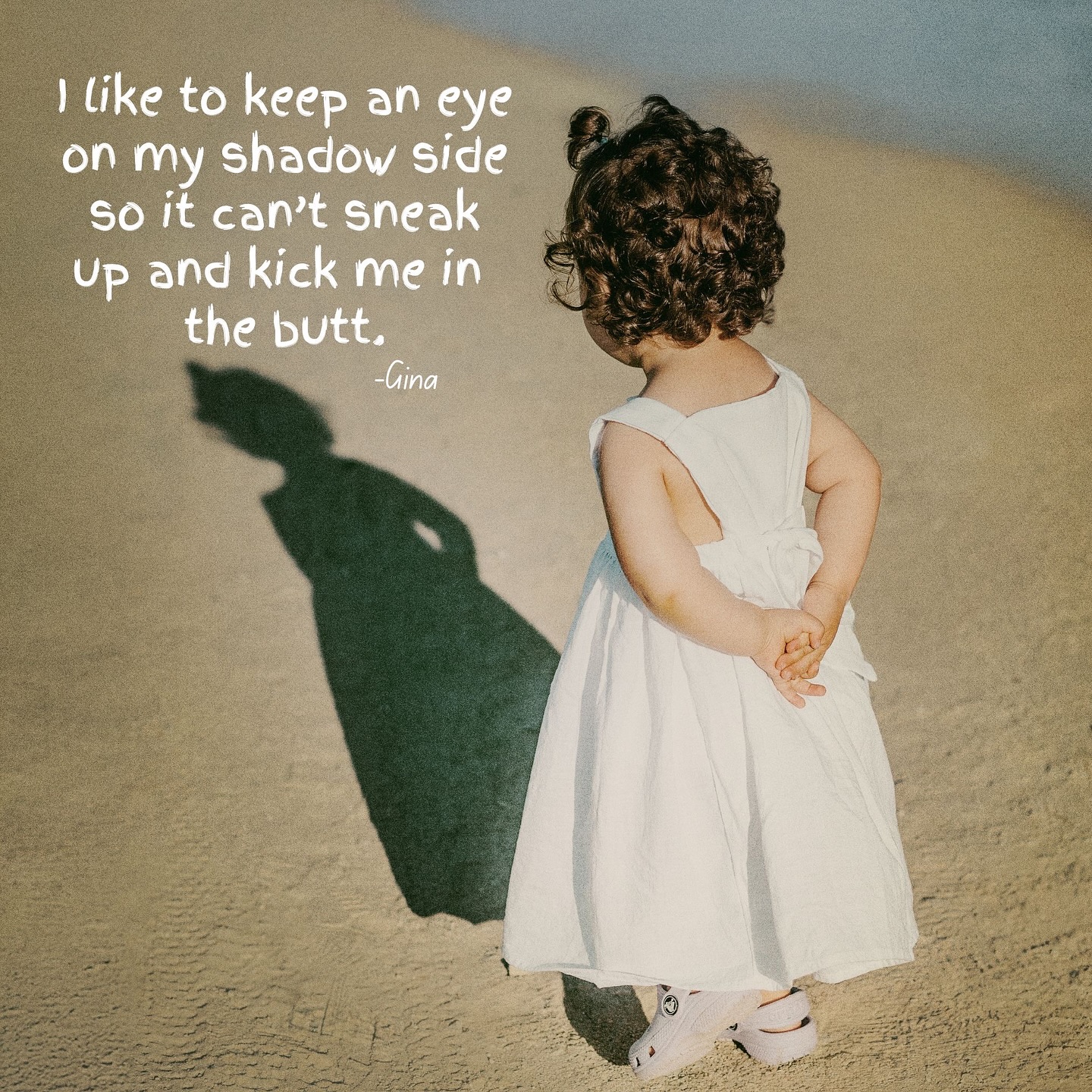 Food for thought: Do you walk towards or away from your shadow side?
I just love this photo of this toddler walking toward her shadow with her body language looking so serene and contemplative. After the shoot this little toddler looked at me and said, “what a nice friend I have in my shadow. She comes with me wherever I go. She can make herself small or big and she is a constant reminder that where there is light, there is shadow. I love both the light and dark sides of myself.”
I truly learn a lot on every shoot. 😉🤓😄
#shadow #myshadow #canva #beachshoot #losangelesphotographer #venturacountyphotographer