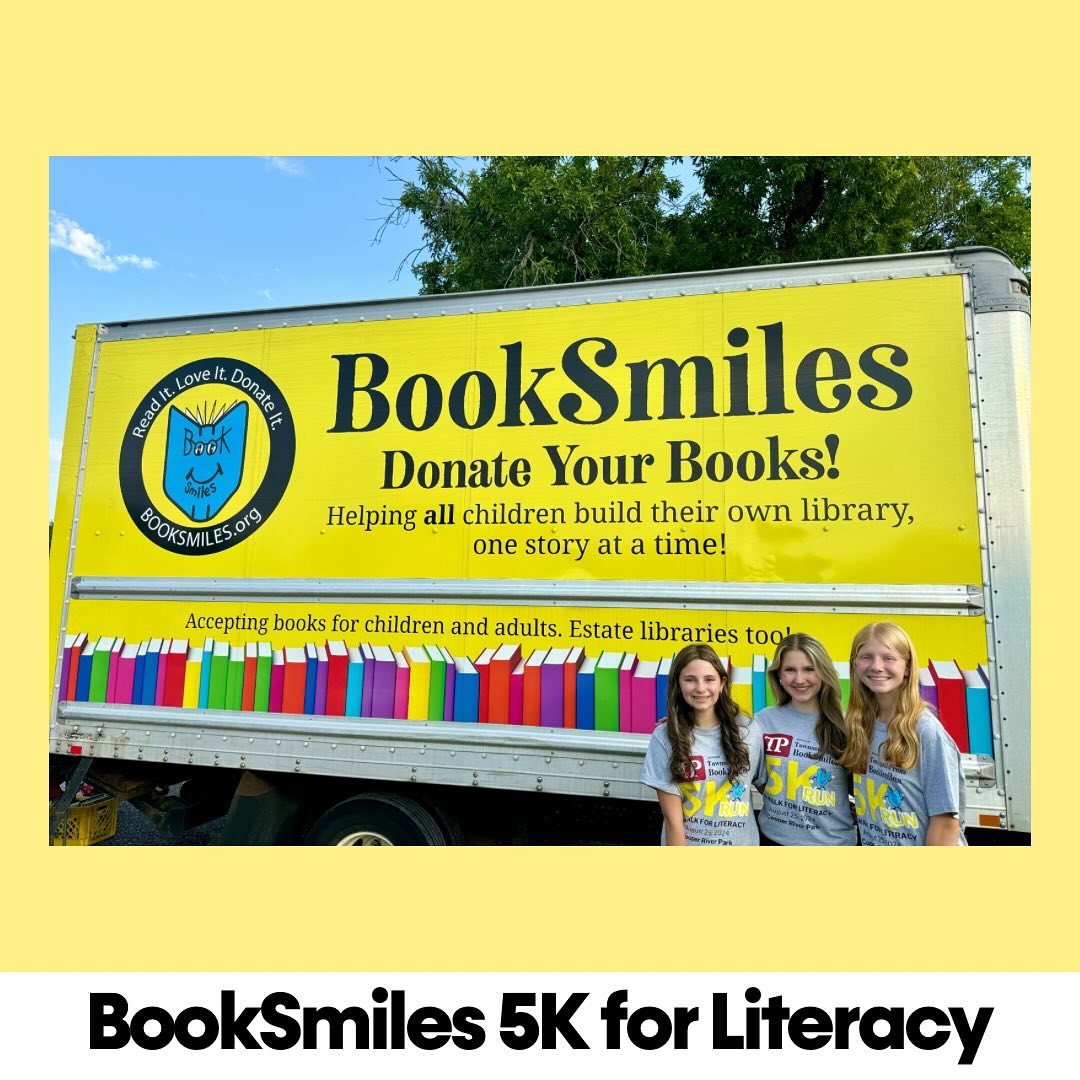 In August, I loved volunteering at the BookSmiles 5K for Literacy along with my Literacy Is Lit Ambassadors, Kristen and Brynne! 🏃♀️☺️
It was an amazing opportunity to raise funds for BookSmiles, connect with the NJ & PA community, and advocate for the importance of access to books. I had the opportunity to speak to all the attendees about my work with my nonprofit and to encourage youth engagement in the fight for literacy. 📚
I am grateful to collaborate my initiative’s efforts with an organization fueled by a mission as valuable as BookSmiles’; today’s readers become tomorrow’s leaders, and it is critical that we ensure everyone has the skills to read and the ability to succeed. 💗
If you are interested in donating books, collecting books, or supporting Literacy Is Lit, please reach out!
Congratulations again to the winners of the 5K! 🎉