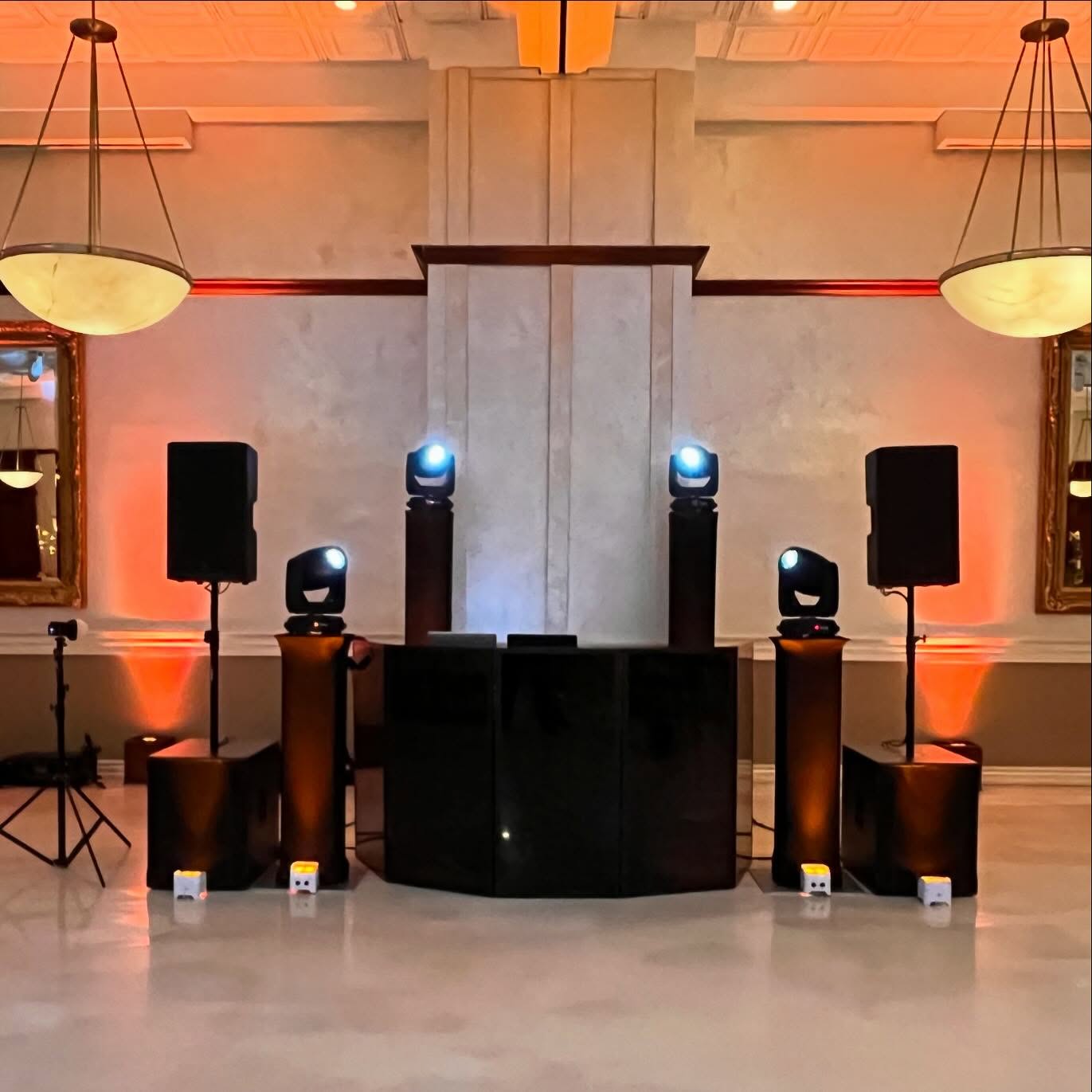 Unleashing the night with our sleek new black DJ setup! 🎧✨ Ready to drop the beats and elevate the vibe! Let’s make unforgettable memories on the dance floor! #DJLife #EventVibes #BlackoutSession”