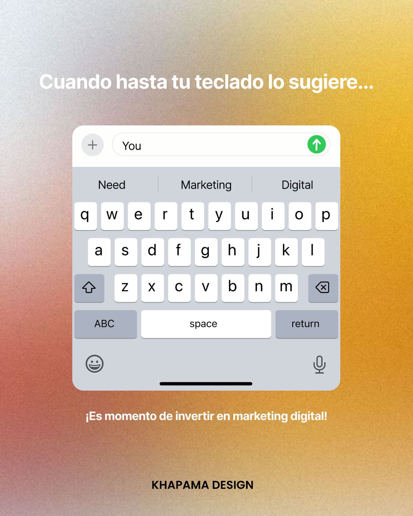 El marketing digital ya no es opcional; es fundamental para crecer y destacar. Si tu teclado te lo sugiere es por que tu negocio lo necesita! 📲✨
