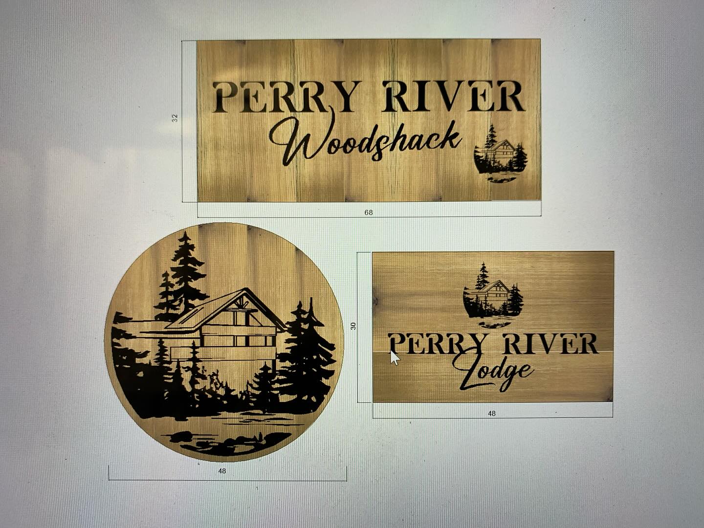 Before production, initial designs are provided and final renderings developed for client approval. These 3 are currently in production for @perryriverlodge