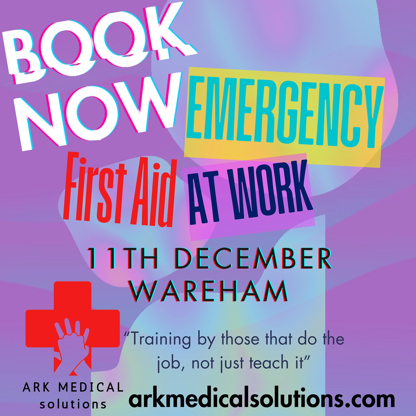 Book Here Today:
https://www.arkmedicalsolutions.com/booking-calendar/emergency-first-aid-at-work-course?referral=service_list_widget