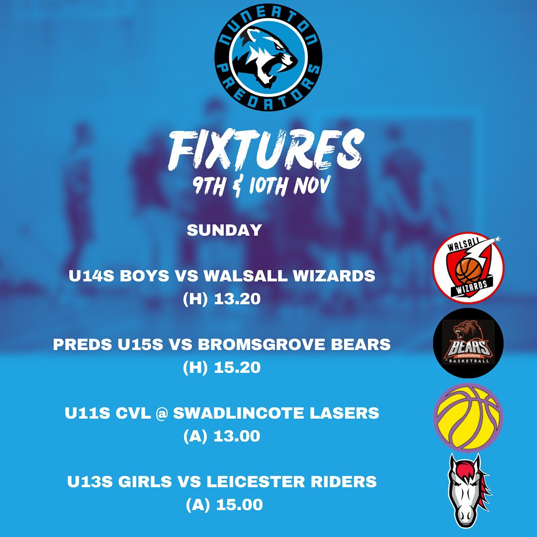 Fixtures for the 9th & 10th Nov 🏀
#letsgopreds #partofthepride