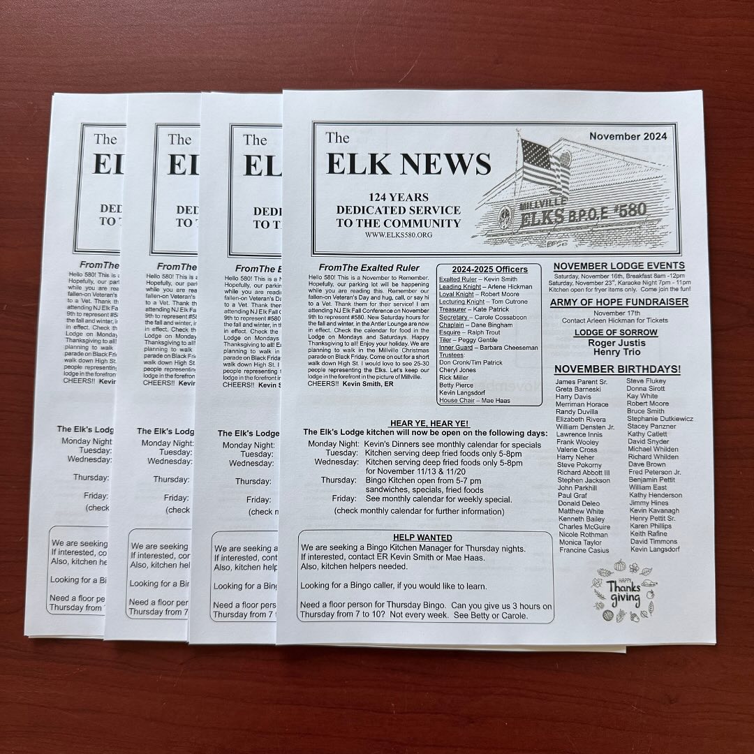 We’re proud to print the latest edition of the Elks Lodge Newsletter—keeping members connected and informed! With high-quality print and clear layouts it’s easier than ever to share updates, events, and stories.
Want to elevate your organization’s communications? Let’s bring your newsletters to life!
📞 Contact us today at (856) 875-5000 or learn more ay uppercaseprinting.com
#UpperCasePrinting #ElksLodge #CommunityConnection #PrintedNewsletters