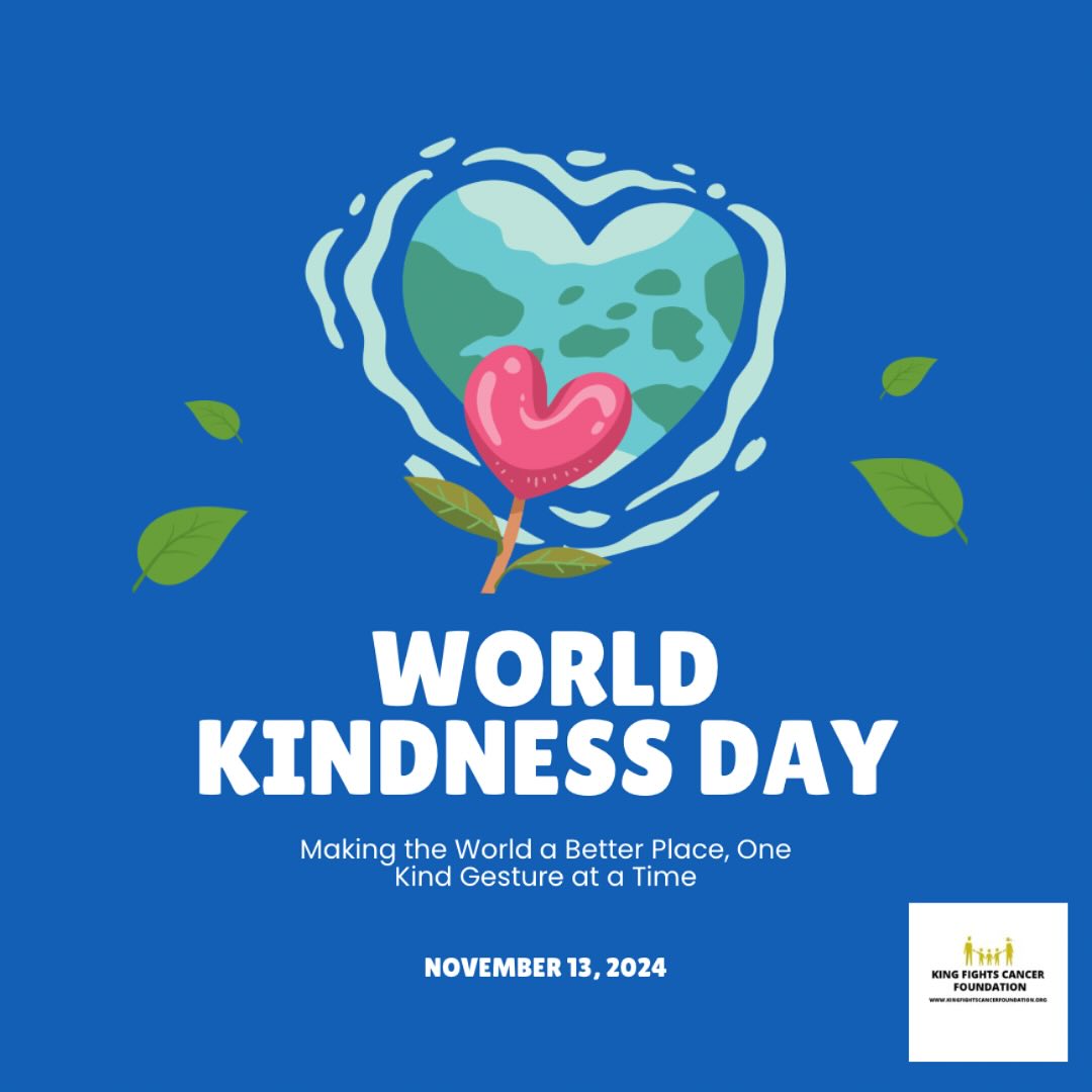 On #WorldKindnessDay, we are reminded of the incredible strength and resilience that lives in the hearts of children fighting life threatening illnesses such as cancer or sickle cell and the powerful impact of kindness in their journey. Every small gesture - a listening ear, a smile or a toy brings light to even the hardest moments. Let us honor these young warriors by showing kindness, not just today, but EVERY DAY. Together, we can create a world where love and compassion lift each child and family, reminding them they are never alone.
•
•
•
#BeKind #SpreadLove #StrongerTogether #makeadifference
#ChildhoodCancerAwareness #TogetherInHope #KFCF #KingFightsCancerFoundation