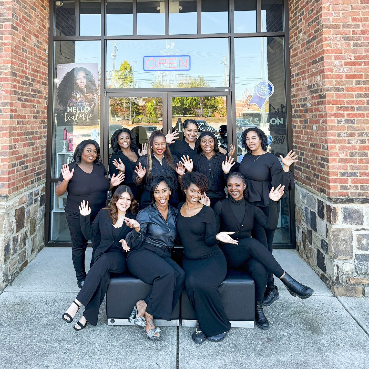 Sisterhood is everything and it means more now than ever. This past week has shown just how strong we are when we stand together. Today was a beautiful reminder of the power we have when we unite. 💫 #Meet our team #Sisterhood #Teamwork #HiTextureHair”