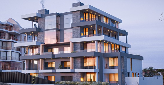 Azul Terraces is a 5-level apartment building situated on an elevated coastal site, featuring 18 upmarket apartments that provide stunning views of Table Bay. The lavishly finished interior spaces flow seamlessly through large glazed doors onto expansive outdoor terraces. Designed to bring the natural coastal fynbos environment indoors, the apartments enjoy both visual connection and airflow. The terraces are distinguished by projecting horizontal planes, separated by bands of recessed glazing. Sustainable design elements include photovoltaic panels to power communal areas, heat pumps, and double glazing to optimise thermal comfort.
3D Render artist: Shaded Grey
#OsmondLange #Architecture #LuxuryApartments #CapeTown #InteriorDesign #CoastalLiving
