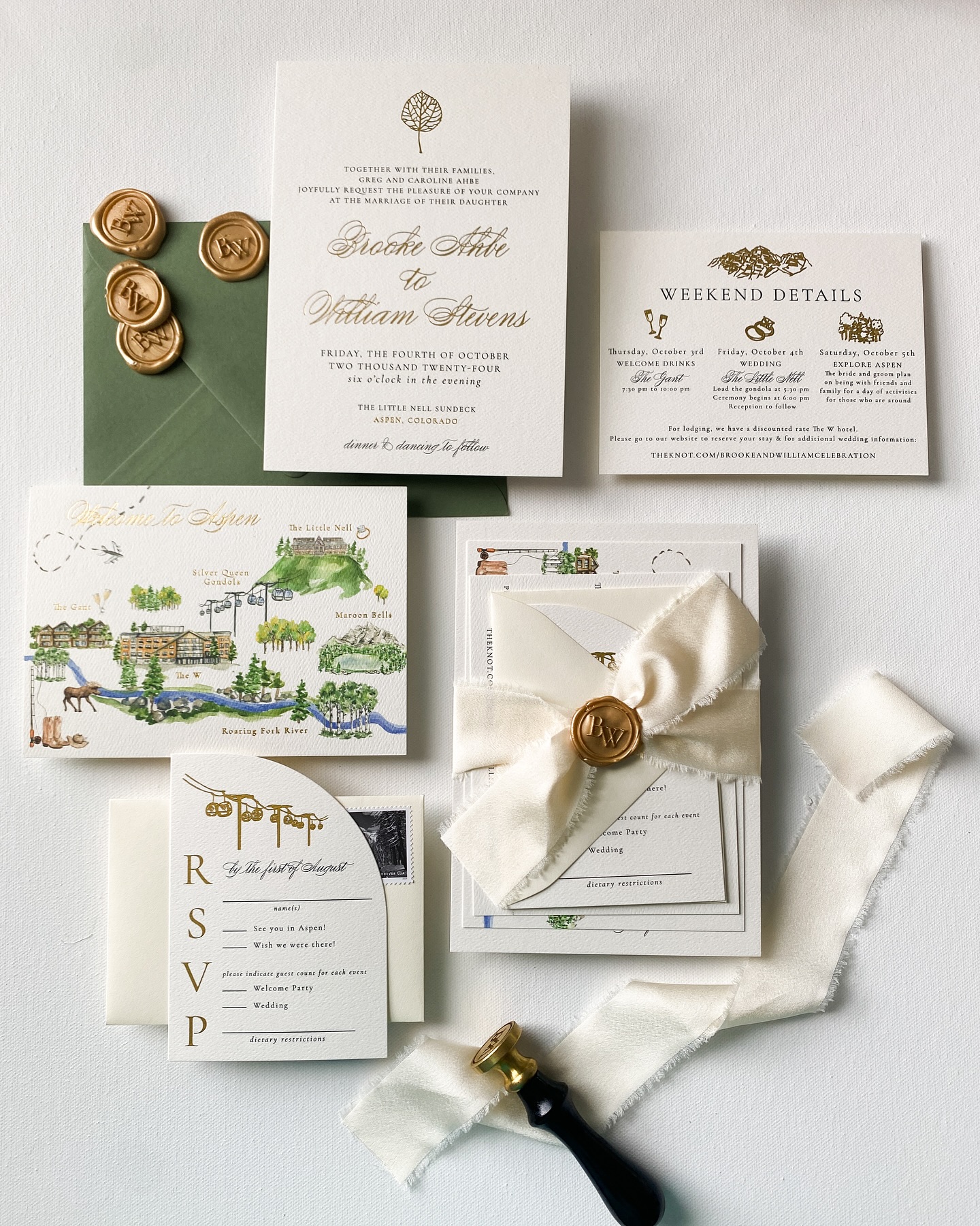 One of my favorite invitations this year!! Gold foil, watercolor map and wax seals for a sneak peek of the best Aspen celebration! ๐ฅ Iโm not typically at my clientsโ weddings, but I was lucky to help setup in person this time. LOVED creating everything for @bahbe21 โค๏ธ thanks for letting me be a small part of your day!!!
๐๐๐๐
#coloradobride #aspenwedding #aspenweddingplanner #aspen #mountainwedding #rockymountainbride #weddinginspiration #weddingstationery #aspentrees #watercolorinvitation #mountainweddings #seatingchart #weddinginspo #fallwedding #aspenleaves