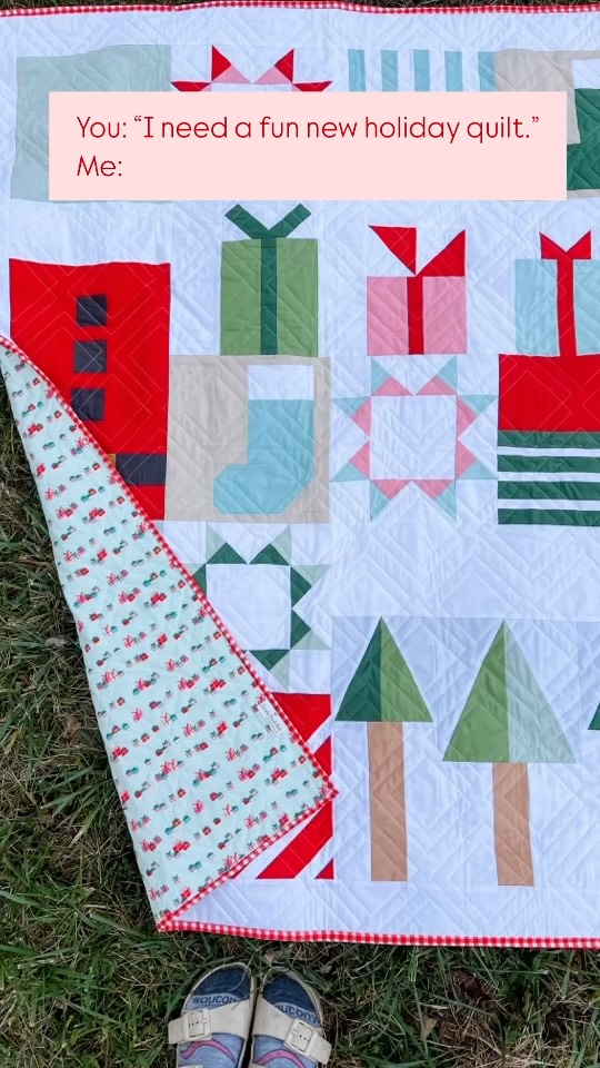 I know it’s been awhile since I’ve personally had something new to share, but here’s what I’ve been working on: The Simply Holiday Quilt Series.
A fun sampler series that will be releasing over the next year. All the quilts in the series are meant to be interchangeable so you could make a year round Holiday quilt or make them seasonal. So, meet the first pattern in the series:
✨Simply Holiday Quilt: Fa La La Edition.
A traditional sampler quilt with a modern, twist that is sure to be the perfect addition to your Christmas Decor.
Whether you’re a beginner or seasoned quilter, you’ll love this fast,fun + fabulous pattern.
Cozy up this holiday season with the Fa La La Edition.
Right now save 25% on this pattern! Also, take a look at all my other holiday patterns on sale as well!
Also, can we take a moment to appreciate the gorgeous AGF fabrics?! The quilt top is various Pure Solids. The backing and binding are prints from Christmas in the Cabin collection.
Annnd don’t forget your tags - @everemblem has your back! Use code SIMPLY10 for 10% off your order!
#simplymackbethpatterns #simplyholidayquilt #falalaedition #ArtGalleryFabrics #AGFPureSolids #AGFChristmasInTheCabin #newpattern #christmasquilt #santa #presents #stars #trees #solids #modernquilt