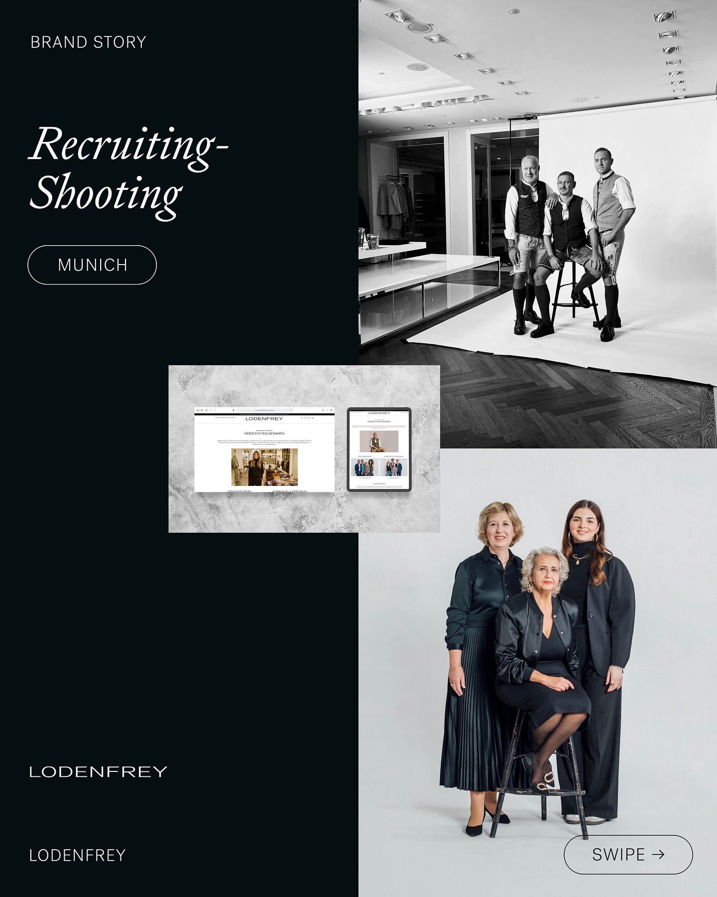 Keine Sichtbarkeit, keine Talente.
Was so einfach klingt, ist natürlich alles andere als einfach. Aber Einsicht ist der erste Schritt…darauf folgen 10 weitere (kleine). Machbar ist es jedenfalls!
Was es braucht:
〰️ Die GF braucht Mut zur Veränderung
〰️ Umsetzer:innen & Macher:innen
〰️ Engagierte Mitarbeiter:innen, die vor die Kamera treten wollen
〰️ Ein Budget
Dann steht dem Sprung in die Sichtbarkeit nichts mehr im Wege, denn alles andere regelt ein gutes Konzept & Team.
@lodenfrey hat sich getraut – das emotionale Ergebnis lieben wir nach wie vor 🖤
#recruiting #shooting #sichtbarkeit #lodenfrey #youngtalents
📷 @barbarahibler.fotografie
🎥 @nk.film.production @nils.krebs @sconnections @marcusevans.film @nataschadn
🎬 @notinmuc
🖥️ @wiebketamm