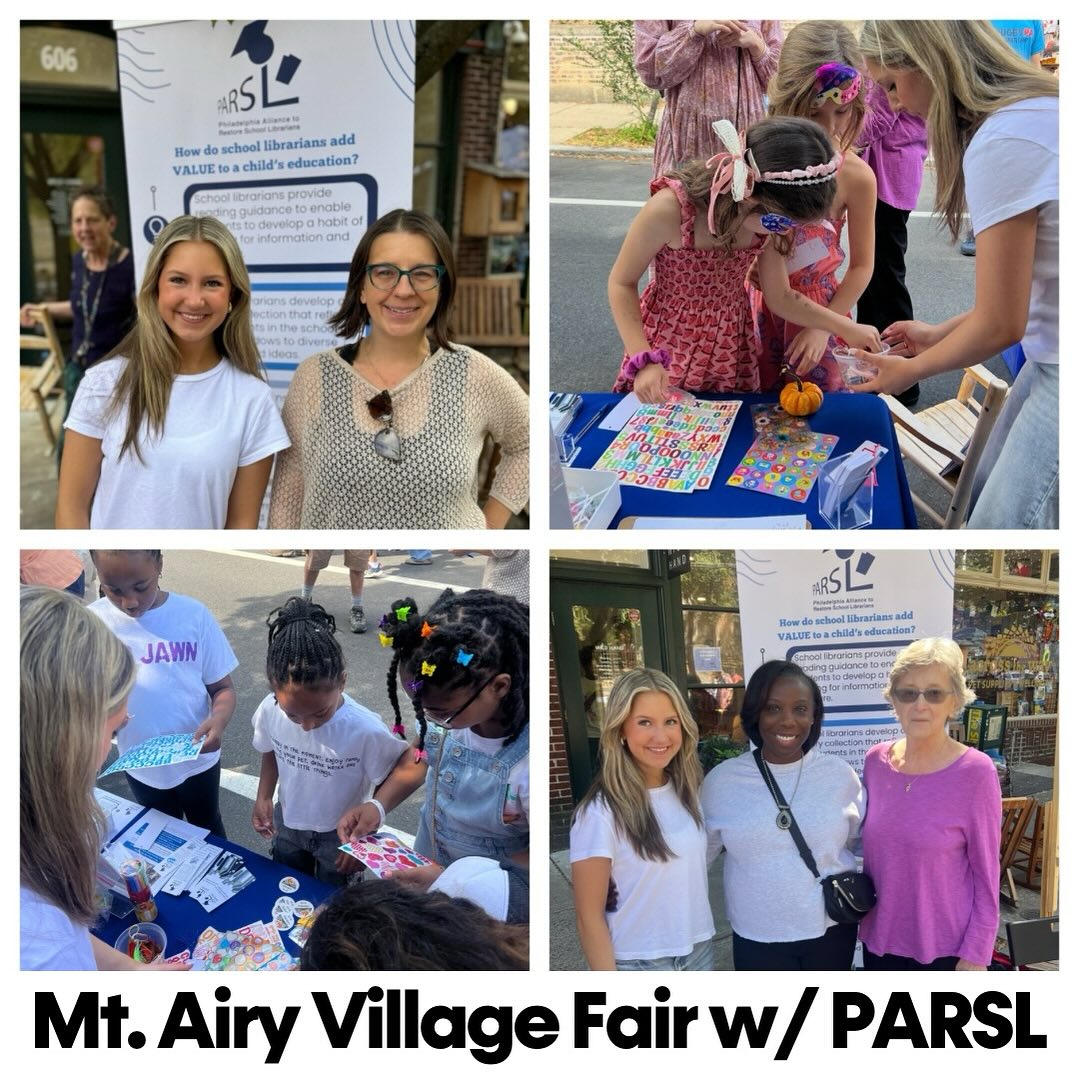 I loved helping run the Philadelphia Alliance to Restore School Librarians’ table at the Mt. Airy Village Fair! 📚
We connected with community members to advocate for PARSL’s mission and share the importance of ensuring every school in the Philly district has a functioning library and certified librarian-led program.
Libraries and their resources provide students with empowerment and set them up for increased academic and professional achievement. Through conversations and crafts, it was so great to spread this valuable message and encourage people to support PARSL’s actions toward educational equity. ☺️
Please visit @RestorePhillyLibrarians to learn more! 🫶