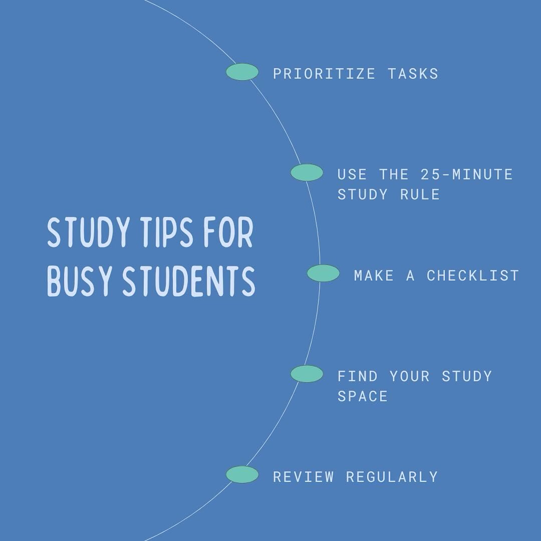 Study Tips for Busy Students! 🎒
We know balancing school, activities, and everything in between can be a lot. Here are some quick, actionable study tips to help you make the most of your time!
Prioritize Tasks:
Focus on the most important tasks first. Tackle the big assignments or toughest subjects when you have the most energy.
Use the 25-Minute Study Rule:
Set a timer for 25 minutes and study without distractions. Afterward, take a 5-minute break to recharge. This helps you stay focused and retain more.
Make a Checklist:
Break down your tasks into smaller, manageable steps. Checking off each item will keep you motivated and show your progress!
Find Your Study Space:
Choose a quiet, organized spot where you feel focused and comfortable. A dedicated study area helps keep distractions at bay.
Review Regularly:
Don’t cram! Instead, review a little each day to reinforce what you’ve learned.
#StudySmart #NextLevelUp #StudyTips #AcademicSuccess #Motivation #LearnAndGrow