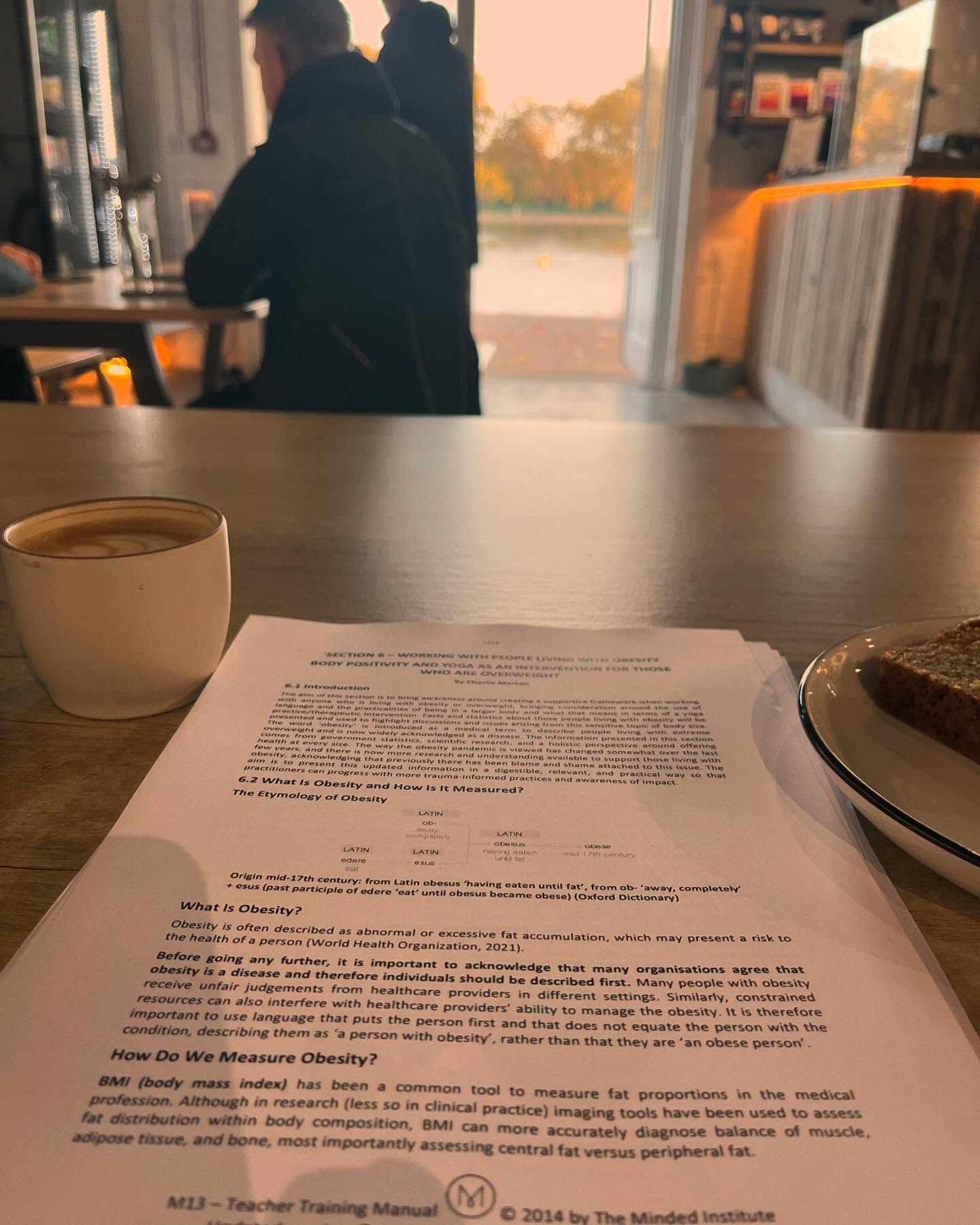 Module 13.. here we go.,,
I have lost the count of the coffee shops that I have visited to read my yoga therapy module papers. This coffee shop has a nice view and nice coffee taste.