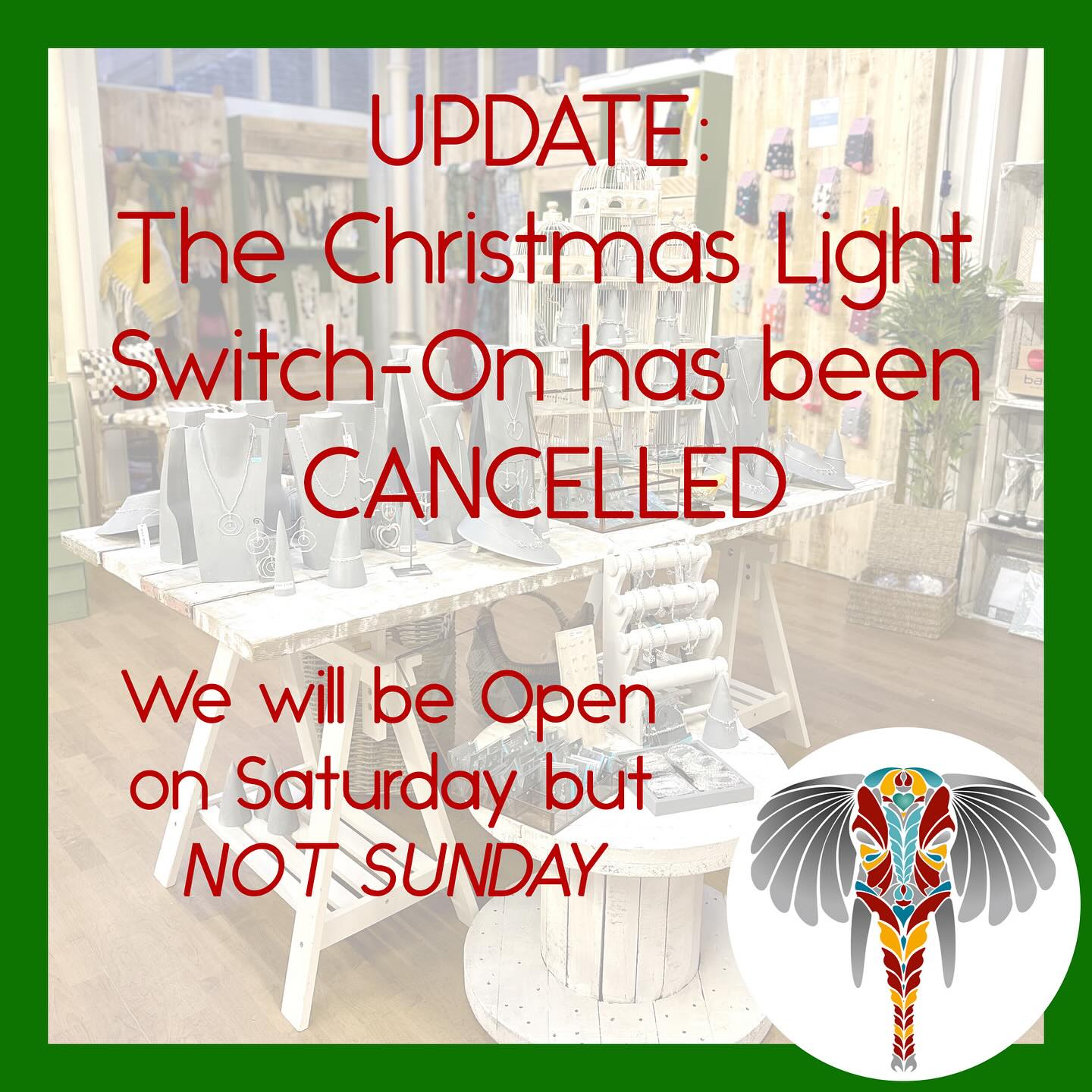 UPDATE: Christmas Lights Switch on now cancelled, but we will be open on Saturday‼️
You may have already seen that this Sunday’s Xmas Light Switch On has been cancelled due to the impact of Storm Bert ☹️
With the poor weather in mind, and the cancellation of the festivities, we will no longer be open this Sunday as previously advertised.
We will still be open in our new Buttermarket location on Saturday though, so please pop in and see us!😁
#newarkontrent
#newarkchristmaslights
#welovenewark