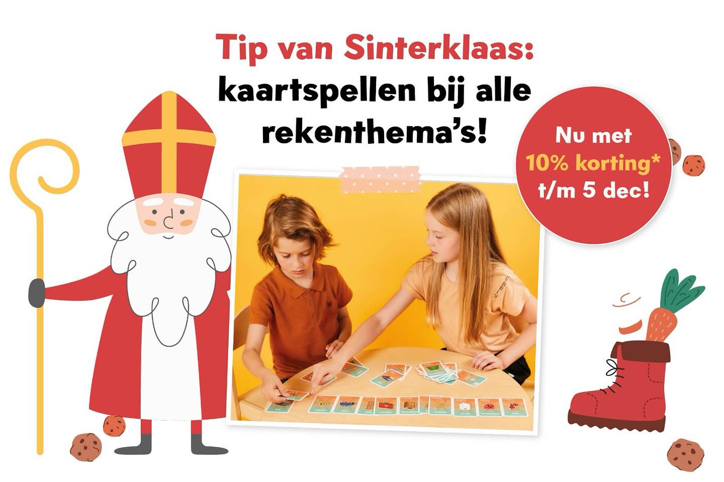🎅 5x Rekenspellen met Sinterklaasplezier! 🎁✨
Wil jij rekenen omtoveren tot een écht Sinterklaasfeest? Probeer deze superleuke spellen in de klas of thuis! Van spannende Stratego-gevechten tot verstoppertje spelen met hulppieten, er is voor iedere groep iets leuks te doen. Bekijk deze speelse ideeën:
1️⃣ Speel Stratego op het Pietenplein
🎯 Teams tikken elkaar en rekenen sommen uit! Welk team brengt de meeste kaarten terug naar de basis? 🎶 Tip: zing een Sinterklaasliedje voor extra energie.
2️⃣ Verstoppertje met hulppieten
🔍 Zoek de verstopte Pieten en los hun sommen op! Wissel steeds van rol en tel wie de meeste sommen oplost.
3️⃣ Levende getallenlijn
📏 Zet de hulppieten in een rij van klein naar groot. Klopt de volgorde? Dan verdienen ze pepernoten en misschien wel de titel Hulppiet van de dag!
4️⃣ Kwartet met de tijd
⏰ Verzamel kwartetten en voer Sinterklaasacties uit, zoals het zingen van een liedje of bedenken van een rijmpje. Hilariteit gegarandeerd!
5️⃣ Raad de kaart
🤔 Stel slimme vragen en raad de kaart binnen 5 pogingen. Raad je goed? Dan mag je een Sinterklaasactie uitvoeren.
🃏 De kaartspellen zijn geschikt voor alle leeftijden en beschikbaar in alle rekenthema’s zoals sommen, breuken, tijd, meten, en geld.
✨ Tot 5 december met 10% korting!
➡️ Lees de volledige blog en bestel jouw kaartspellen hier: #linkinbio
#Sinterklaas #Rekenen #SpeelseLessen #Rekenspellen #Groep2t/m8 #PepernotenPlezier
