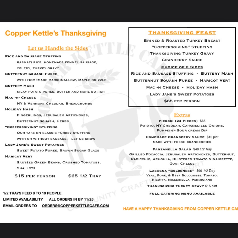 Thanksgiving Catering @copperkettlecafe #thanksgiving #copperkettlecafe #hartsdale #scarsdale #eaaaaats #westchester #westchestercocktails #westchestereats #comfortfood #dobbsferry #edgemont #hartsdaleeats #foodporn #copperstyle @resy
