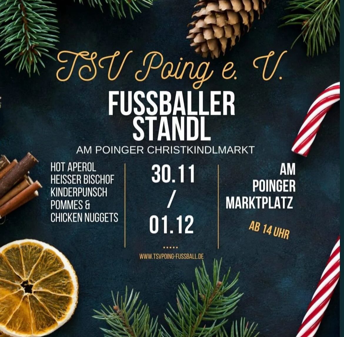 Kommt auch dieses Jahr wieder vorbei - am Fußballerstandl, betrieben durch unsere Herren-Mannschaften!
🎅🎄🟡🔵⛄️❄️