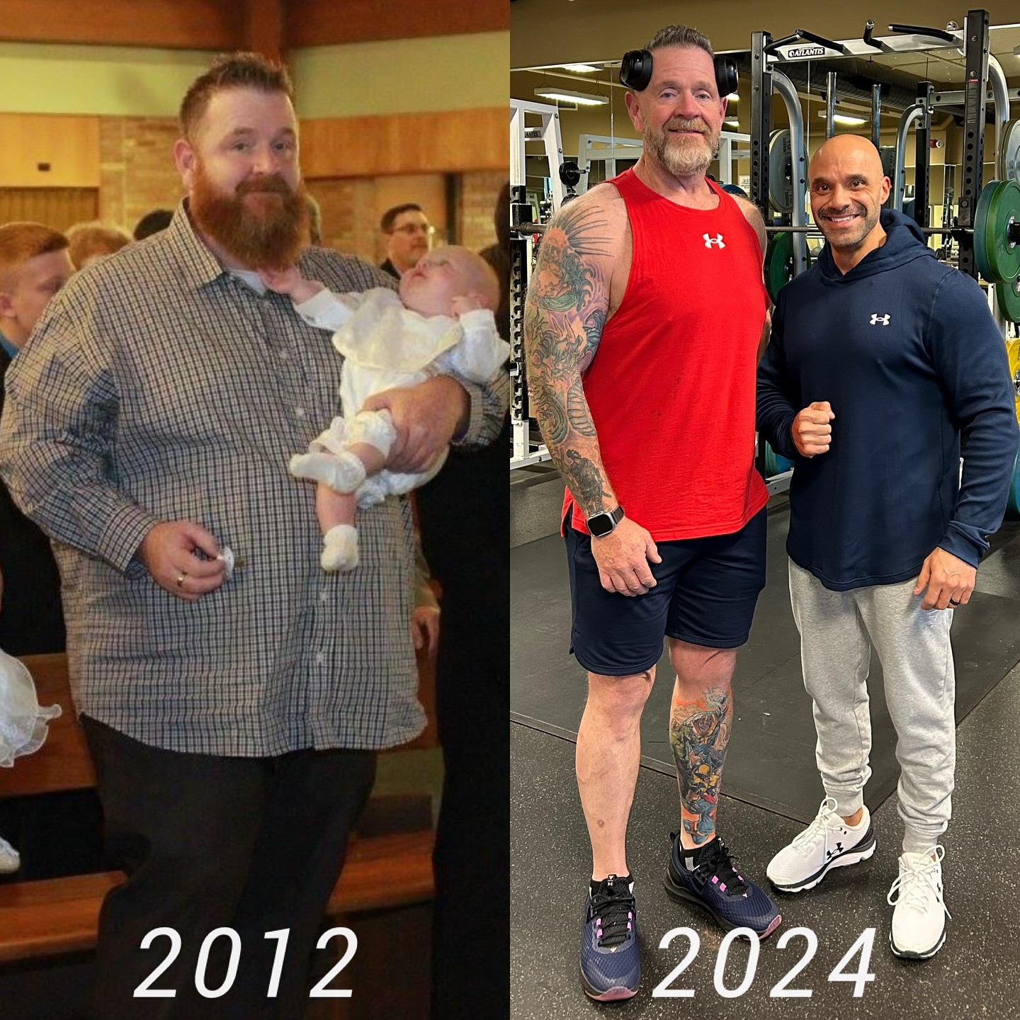 Twelve years ago, Mike Hewer @hewer_77 and I started a journeyāa mission to transform his life, reclaim his health, and unlock the best version of himself. At the time, Mike weighed 410 pounds. But he made a decisionāa decision to change. Over the next few years, Mike shed an incredible 170 pounds, dropping to 240, and completely rewriting his story.
What makes Mikeās journey extraordinary isnāt just the weight he lostāitās the discipline he built along the way and how heās carried that discipline for over a decade. This transformation wasnāt a fleeting moment of change; it became his way of life.
As a long-haul truck driver, Mike faced challenges that would have stopped most people in their tracks. His lifestyle was far from conducive to health and fitness, but Mike didnāt let that become his excuseāhe made it his reason to fight harder. He installed a fridge and stove in the cab of his truck, ensuring healthy meals were always within reach. He grocery shopped daily, committed to having the right fuel for his body. And no matter where the road took him, he found a gym in every city, proving that discipline knows no boundaries.
Today, 12 years later, Mike is still training, still eating healthy, and still living the life he fought so hard to build. That discipline is woven into every aspect of his life. Heās left the truck behind and risen into a leadership position in his new careerāa testament to the fact that transformation isnāt just physical; itās mental, emotional, and even professional.
Mikeās story is proof of an unshakable truth: no matter how busy you are, no matter how tough your circumstances, if you have the will and the discipline, you can change your lifeānot just temporarily, but forever.
Mikeās journey reminds us of a powerful truth I live by:
āThe body is a physical manifestation of the mind.ā
This isnāt just a story about weight lossāitās about building a foundation of discipline and carrying it forward. Itās about proving that true transformation lasts. Mikeās journey shows us that no matter where you start, with consistent effort he life you deserveāand keep it.
#lifetransformation