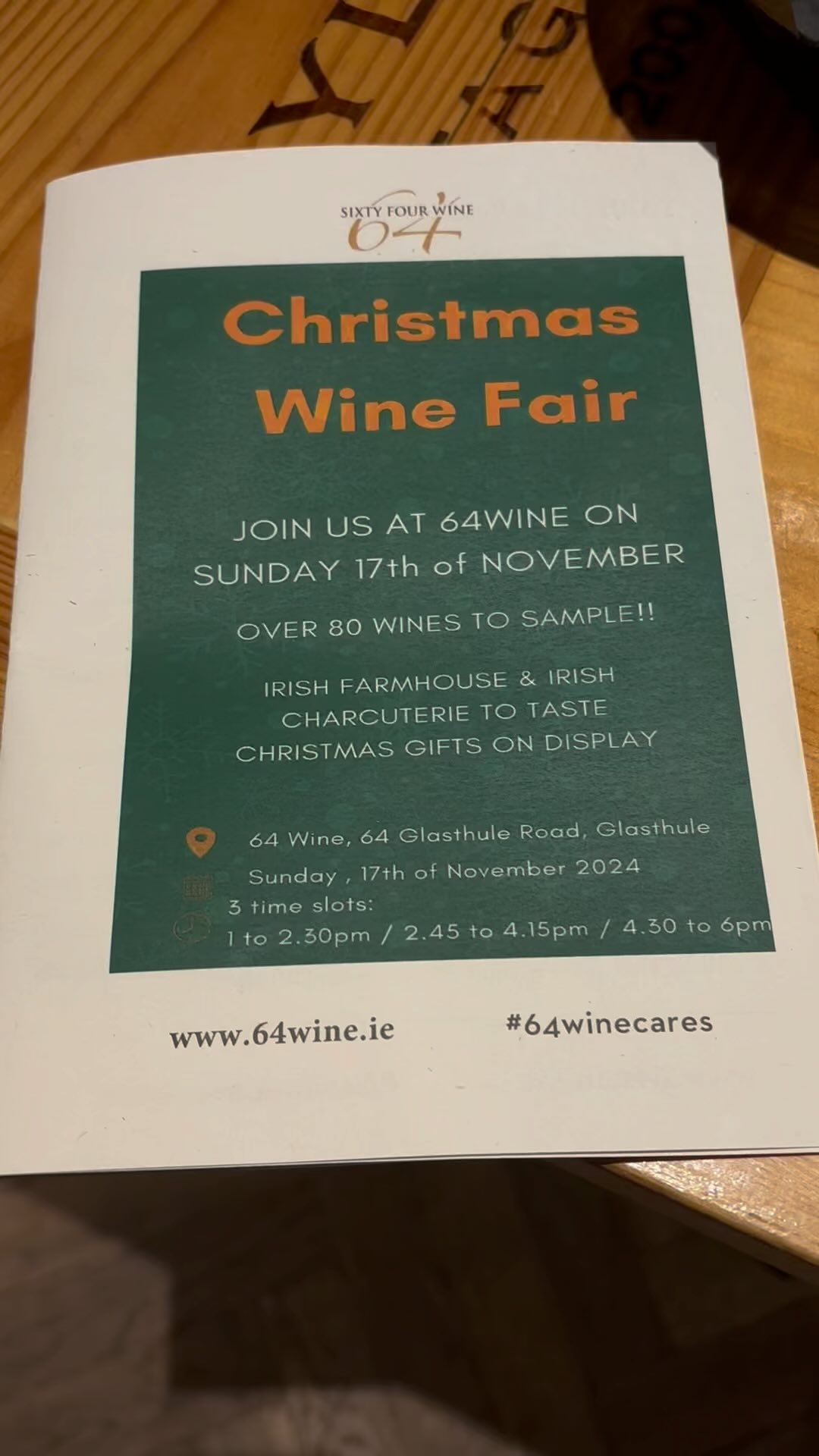 Christmas Fair @64wine today 1-6pm
