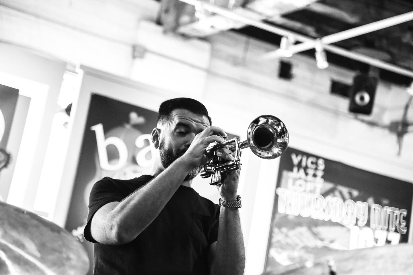 Join us this Friday at @vicsjazzloft @stabinmuseum in @visitjimthorpepa with @sumitonooka @mattscaranodrums @stevebeskrone playing music from my latest @positone_records release Measured Response 🙏 photo by @olabaldych