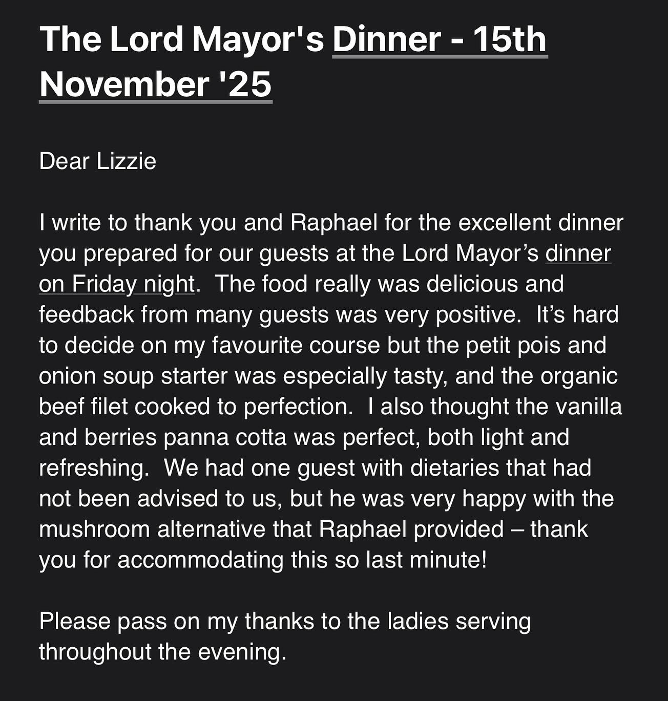 Very pleased it worked out for the Exeter Lord Major’s dinner. Lots of preperation, communications and fine tuning to provide a 360degree service. Thank you to our fantastic team, for really reading up on the brief, ceremony prompts and getting on with the wine pouring training. Well done guys 💕
#lordmajordinner #exeter #dreamteam #serviceisonlythetipoftheiceberg #sustainablecatering #inhousechefs #finedining #privatechef @tuckershall @exeterlivingmag