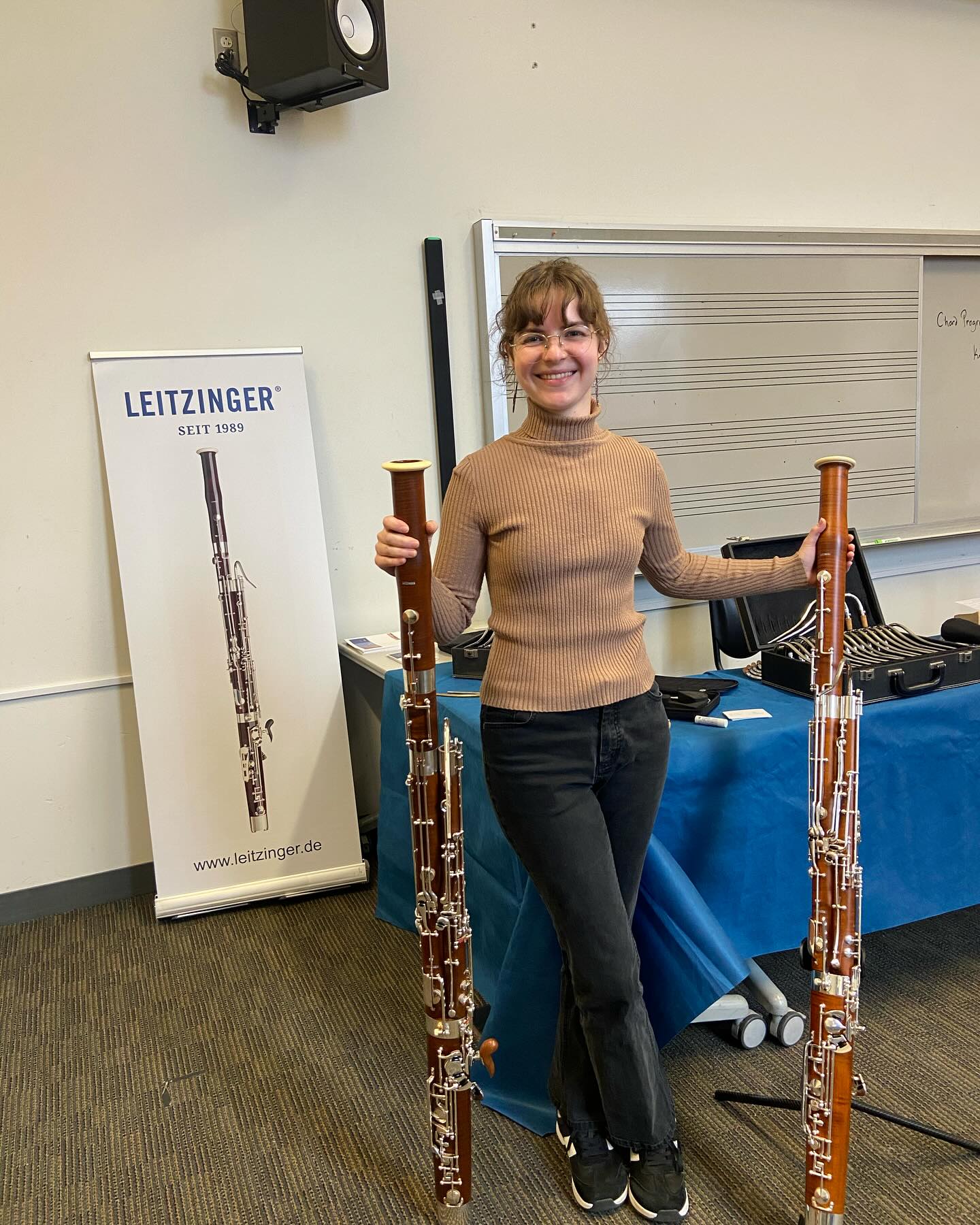 From MSU Double Reed Day! If you’re curious about @leitzingerbassoon instruments and bocals, give me a shout