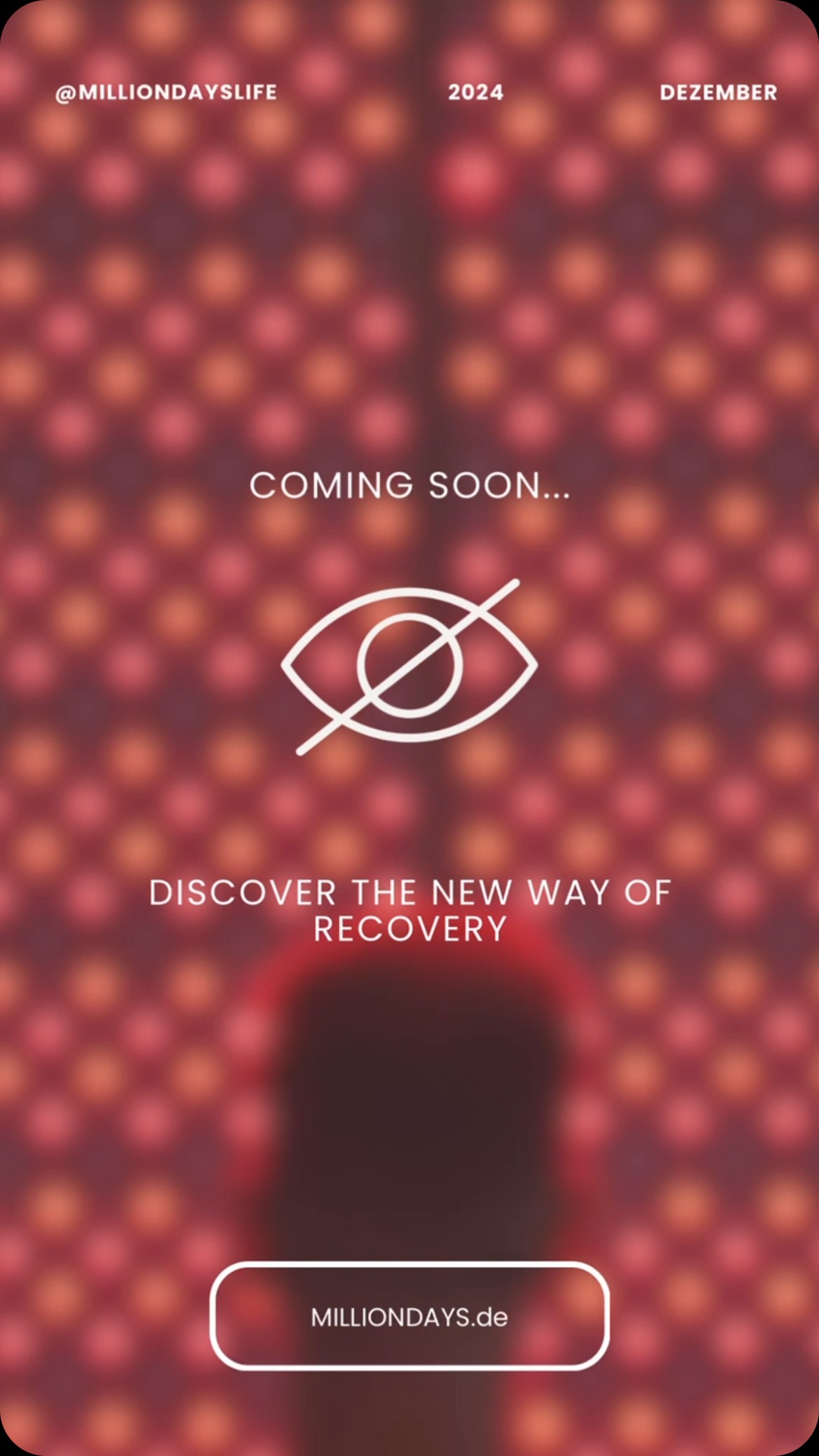 Es ist offiziell: DREMENIA x MILLIONDAYS. 💥
Am 01.12. startet unser erster Drop – eine Kollektion, die dein Verständnis von #Recovery und #Longevity verändern wird. Ein kleiner Tipp: Es wird warm und effektiv. 🔴✨
Stay tuned für das, was kommt. 🚀