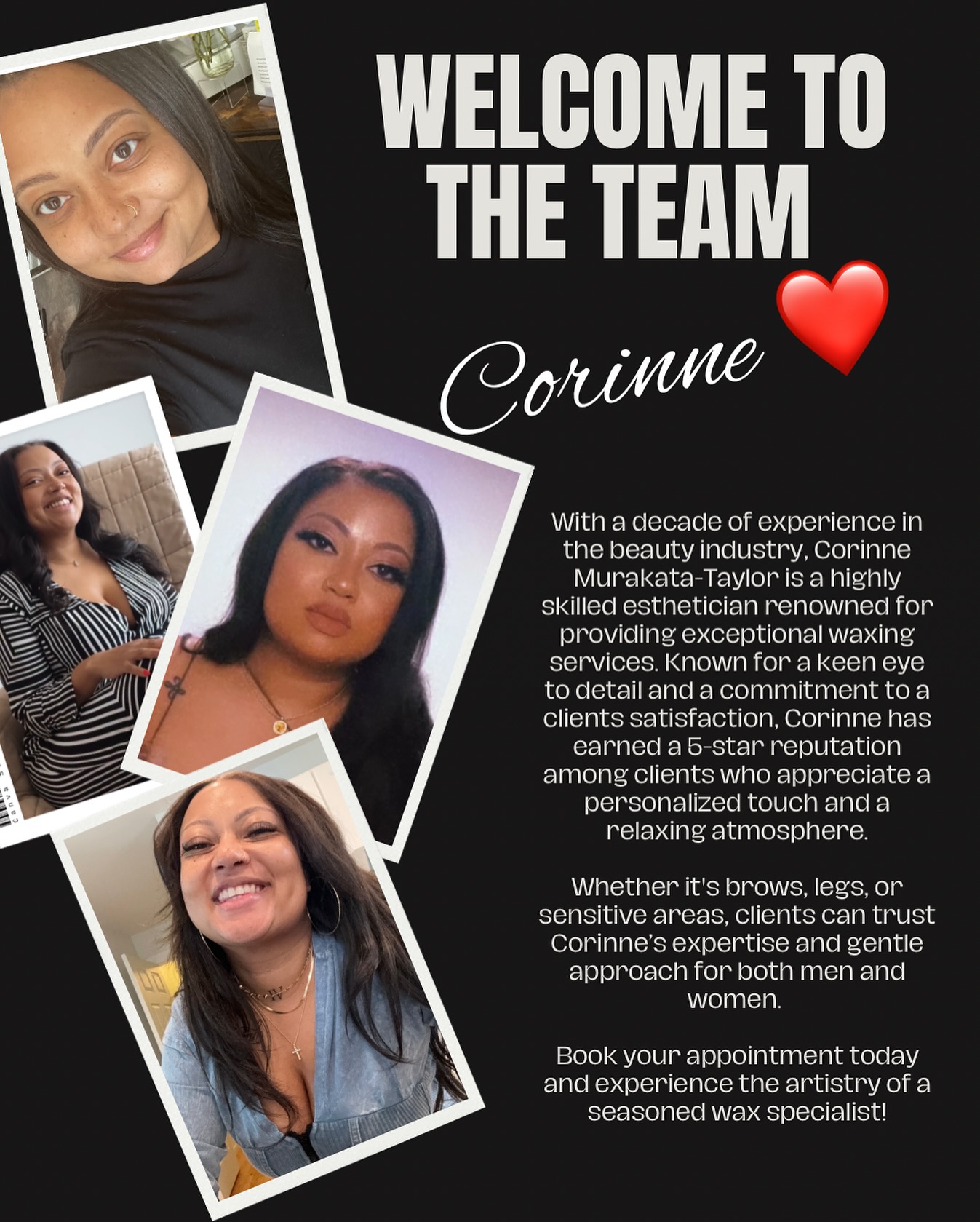 So happy to announce my talented friend, Corinne, will be joining me at MB Luxe Studio. Can’t wait for all of you to meet her, and experience all her great services in luxe atmosphere. ❤️
Corinne has 12+ years experience and a large clientele which is why I recommend booking your appointments in advance! Don’t wait, book now link in bio💕