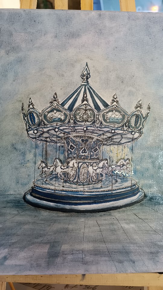 Toujours en cours...
#art #dessin #peinture #carroussel