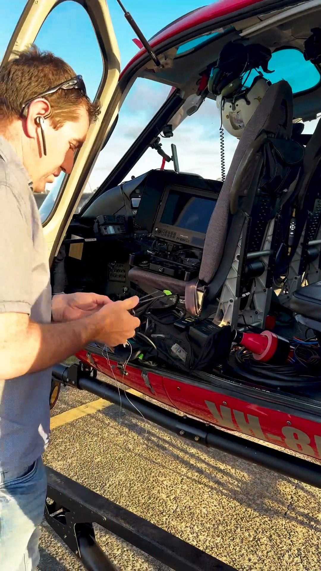 Here’s our Behind The Scenes reel from today’s successful live cross to Channel 7’s Sunrise.
My role was ensuring the live camera feed from aerial cinematographer @peterbeeh , reliably reached national TV via @tvu_networks technology.
For the first time in Australia, the Blackhawk helicopter airlifted a brand new EV car from the Central Coast to Sydney, NSW, to one lucky prize winner.
Peter followed and filmed in a second chopper behind them, while we monitored the feed from the ground and watched it live on TV.
Challenges of how to maintain a strong connection while flying up to 2000ft in the air, were overcome with 8 modems across multiple networks on board the chopper…
Backups upon backups is the key!😀
#liveproduction #tvunetworks #cinematographer #cinematographylife #broadcastengineering #broadcasting #livestreaming @newheightsmediaau #videoproductioncompany #videoproduction #videoproductionsydney #sydneyvideographer #digitalmedia #digitalmediamarketing #newmarketing