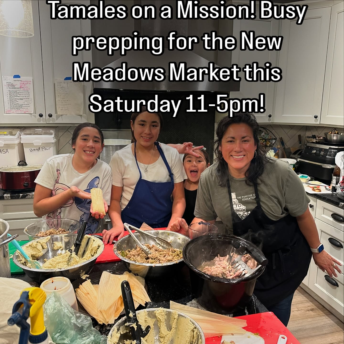 Come see us in new Meadows Saturday 11 to 5 for a special winter market. Come hungry for hot taco meals, and tamales to take home we appreciate all the support, we will have photos and information from our latest trip to Mexico. @genesisdiez @tamales_on_a_mission