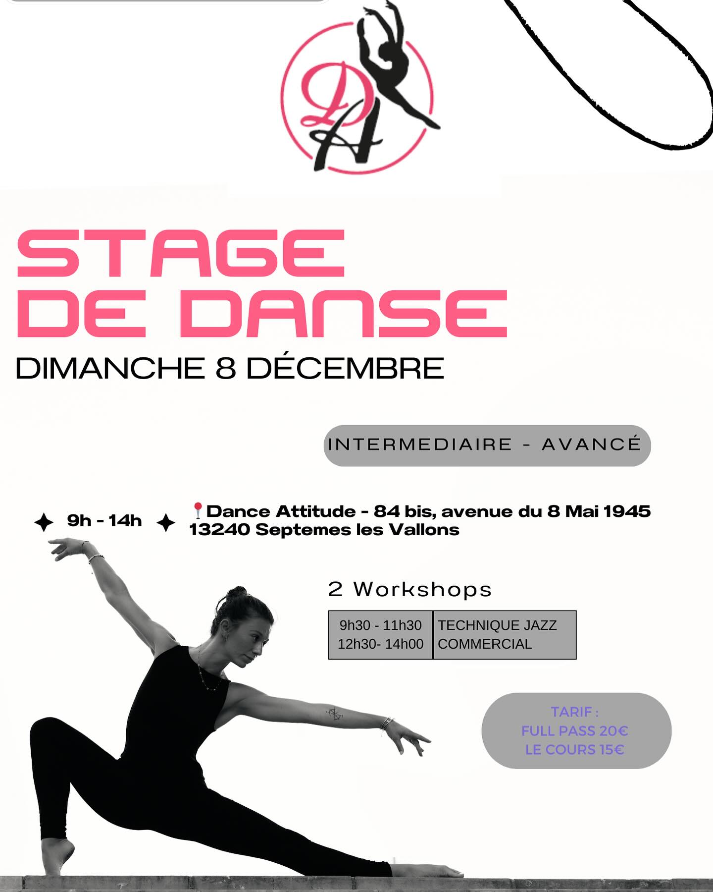 ✨J’avais trop hâte d’y être !
Durant mon voyage j’ai créé et trop envie de les partager pour la première fois.
Rejoignez-moi pour un stage de danse à la Carla où vous pourrez perfectionner vos compétences ou apprendre de nouvelles chorégraphies !
Inscrivez-vous dès maintenant sur le site www.danceattitude.fr 👈🏼
#danse #perfectionnement #passion #modernjazz #stage #commercial #plandecampagne #septemeslesvallons
