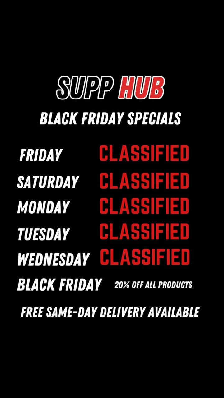 Black Friday sales are here!
We’ll be revealing a new deal each day leading up to a 20% off store wide sale on Black Friday.
The first deal is now available in-store and online: 30% off NutraBio & RAW grass-fed protein!
FREE same-day delivery available on our website.