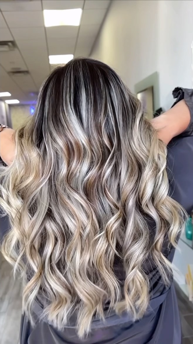 Full head balayage, haircut & style!