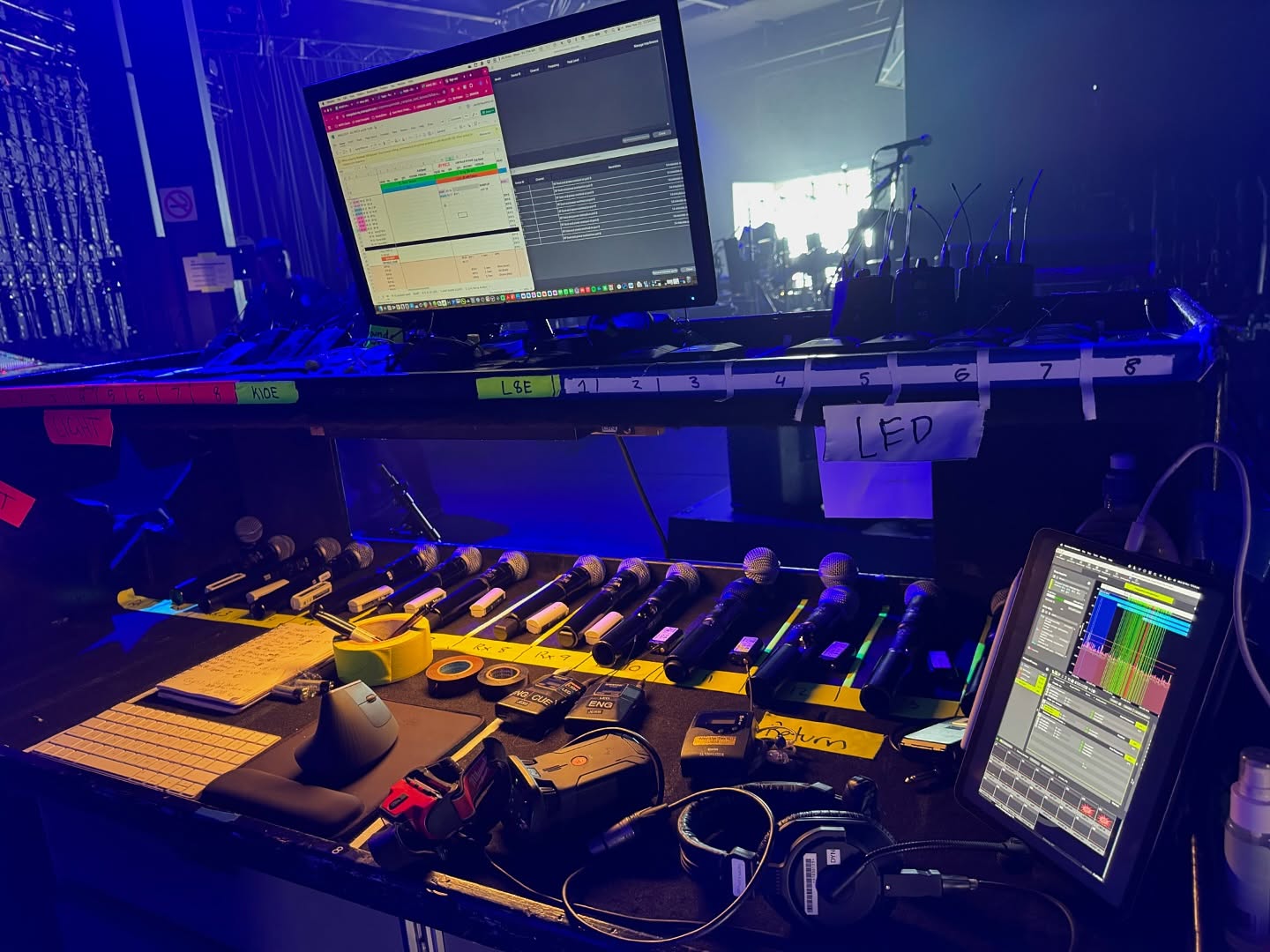 And that's a wrap ARIAs 2024 thanks @jpjaudio for having me along for the event doing rf for inside and red-carpet events and mic/iem distribution for both stages (over 80 devices on main stages)
• 👍 incredible team backstage in all the areas.
• 🎤 lots of @shure
• 🎤 a bit of Senny and Wisycom
• 🎤 1x RX rack for both stages, 2x TX racks (one for each)
• 🎧 monitoring done with @wavetoolapp
• 🏟️ two stages, three zones of antennas 👌🏽
• 🎤 over 100 freqs (Shure and Senny devices inc broadcast)
I had my wavetool rack running with a comms and program line mixed in with my wavetool ears 👌🏽I do this most times but man it was handy on this show 📺
#wirelessmicrophone #liveevents #celebratemusic