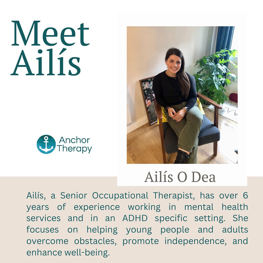 Hi, I’m Ailís, a senior OT with Anchor Therapy.
I’m very driven to make a real difference in the lives of the young people and adults I support at Anchor Therapy. I have worked in inpatient settings and in the community ADHD service in the mid west.
I have a special interest in promoting inclusivity and anti-racism in practice. I set up the @irish_ots_for_palestine group to support our call for an immediate ceasefire in Gaza.
When I’m not OT-ing I love CrossFit and being outdoors!
I offer face to face and some online support. 💫
#occupationaltherapy