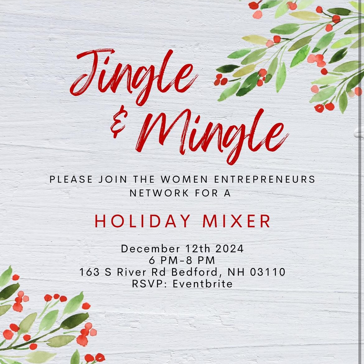 Women Entrepreneurs Network Holiday Mixer! 🌲
Join us for a festive gathering of like-minded women who are passionate about entrepreneurship. This event is a perfect setting for mingling, networking, and celebrating our successes.
Join us for Hors d’oeuvres, beverages, raffles and holiday cheer!
Come prepared to engage, inspire, and be inspired by the incredible women in our community.
Don’t miss this opportunity to expand your network and enjoy some holiday cheer with amazing women entrepreneurs.
We can’t wait to see you there!
RSVP
https://www.eventbrite.com/e/women-entrepreneurs-network-holiday-mixer-tickets-1086293255369?utm_experiment=test_share_listing&aff=ebdsshios
