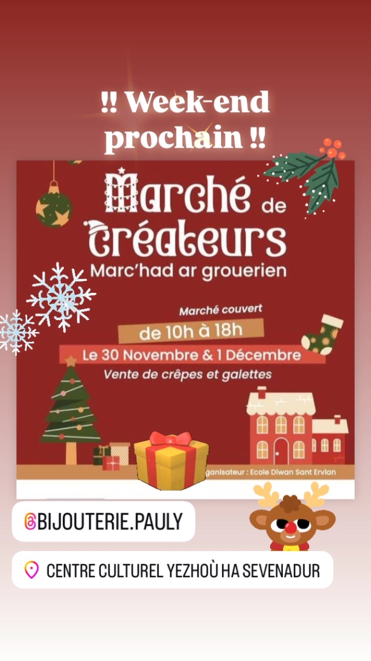Rendez-vous le samedi 30 novembre et dimanche 1er décembre au centre culturel Breton Yezhou ha sevenadur de St Herblain pour le marché de créateurs de noël🎄🎁
.
.
.
#diwansantervlan #saintherblain #yezhouhasevenadur #marchedenoel #marchedecreateurs #noel #artisanat #loireatlantique