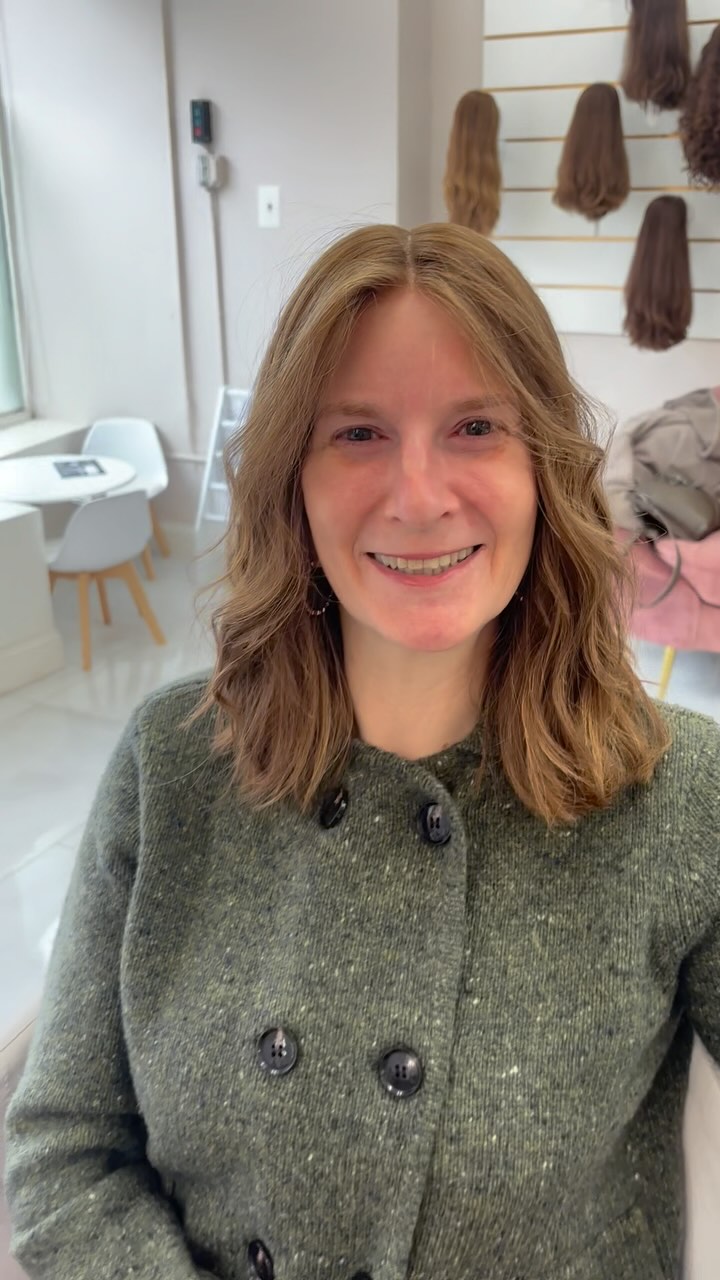 Somehow I always forget to take a before photo. But trust me the hairline on this skintop wig was crazy thick. We added a custom lace front to it, and it looks good as new! 🌟