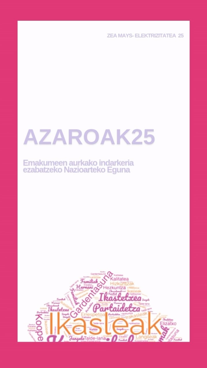 💟💟💟 Azaroak 25. Emakumeen aurkako indarkeria desagerrarazteko nazioartelo eguna 💟💟💟