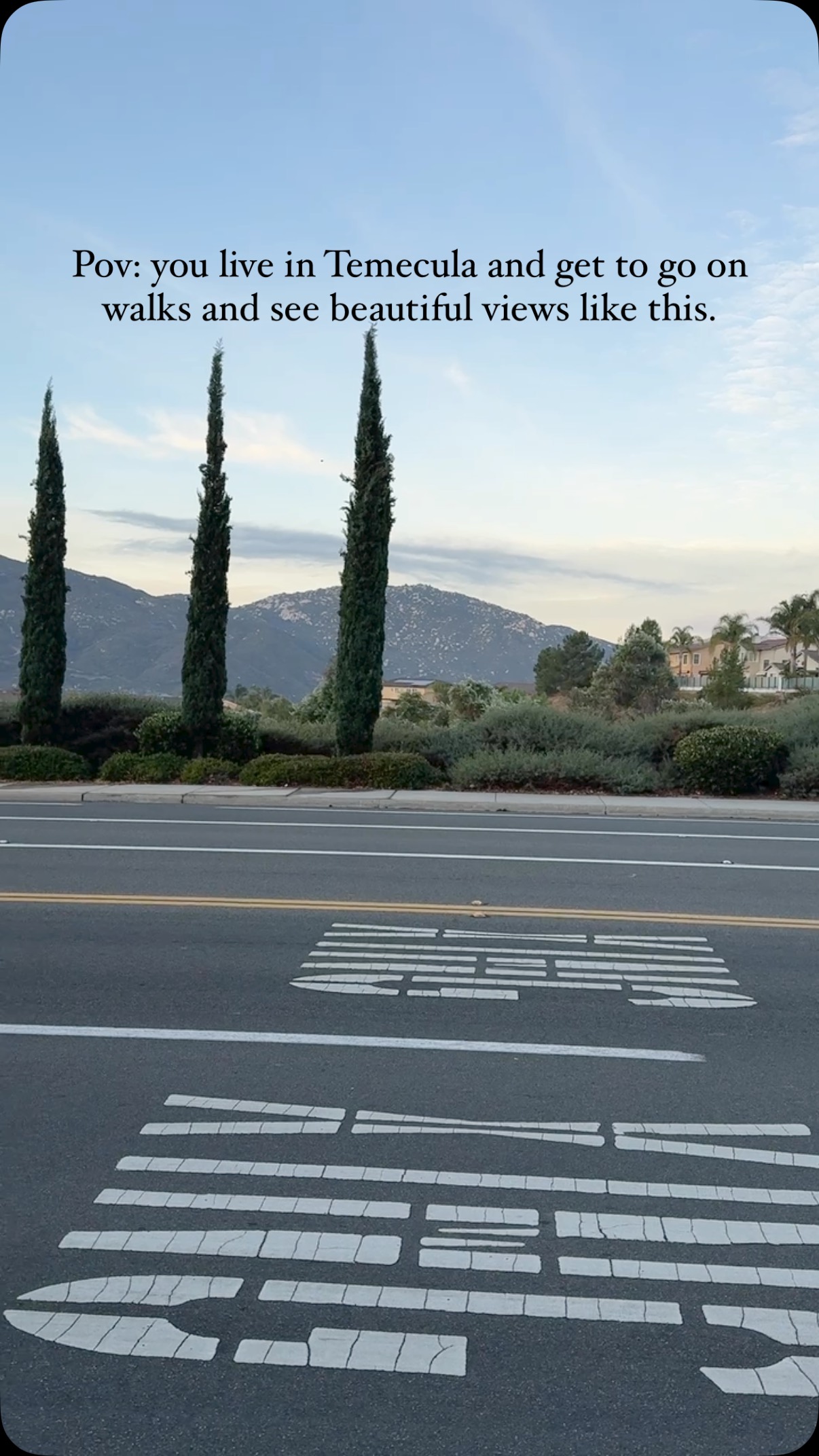 Just another beautiful view on our neighborhood walk ⛰️☀️
Drop a comment to find out which neighborhood this is. It’s a good one!
.
.
.
.
#temecularealtor #temecula #livingintemecula #temeculavalley #temecularealestate #movingtotemecula #socalrealtor #firsttimehomebuyer #thingsiseeonmywalks #morningwalks #walksandviews