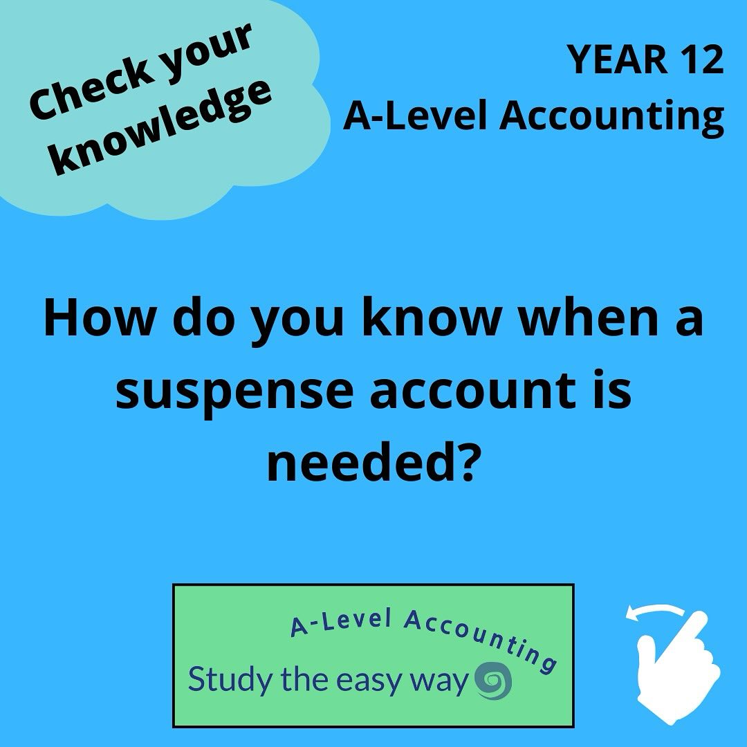Learning when and how to use the Suspense Account correctly is tricky! We’ve got you covered: our FREE You Tube video will teach you everything you need to know. Visit our You Tube channel @studytheeasyway to watch this, and many other, useful A Level Accounting videos.
#aqaaccounting #alevelaccounting #alevels2025 #alevels2026 #alevels