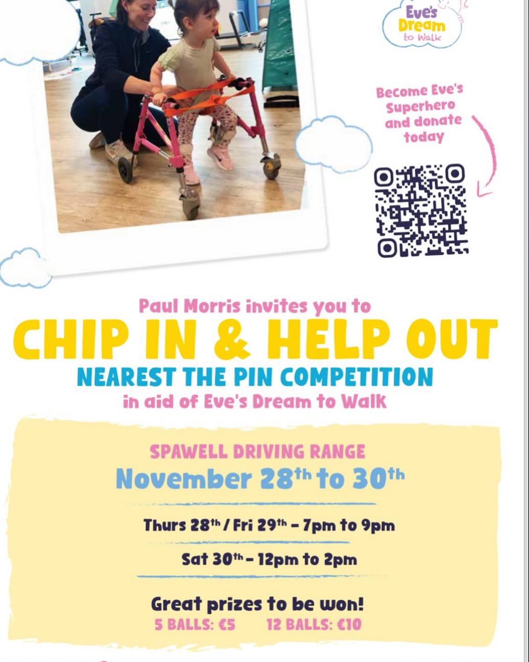 Come play for the amazing prizes, the fun, the glory and Eve ⛳️💖 Thursday 28/11 to Sat 30/11 , Spawell Driving Range