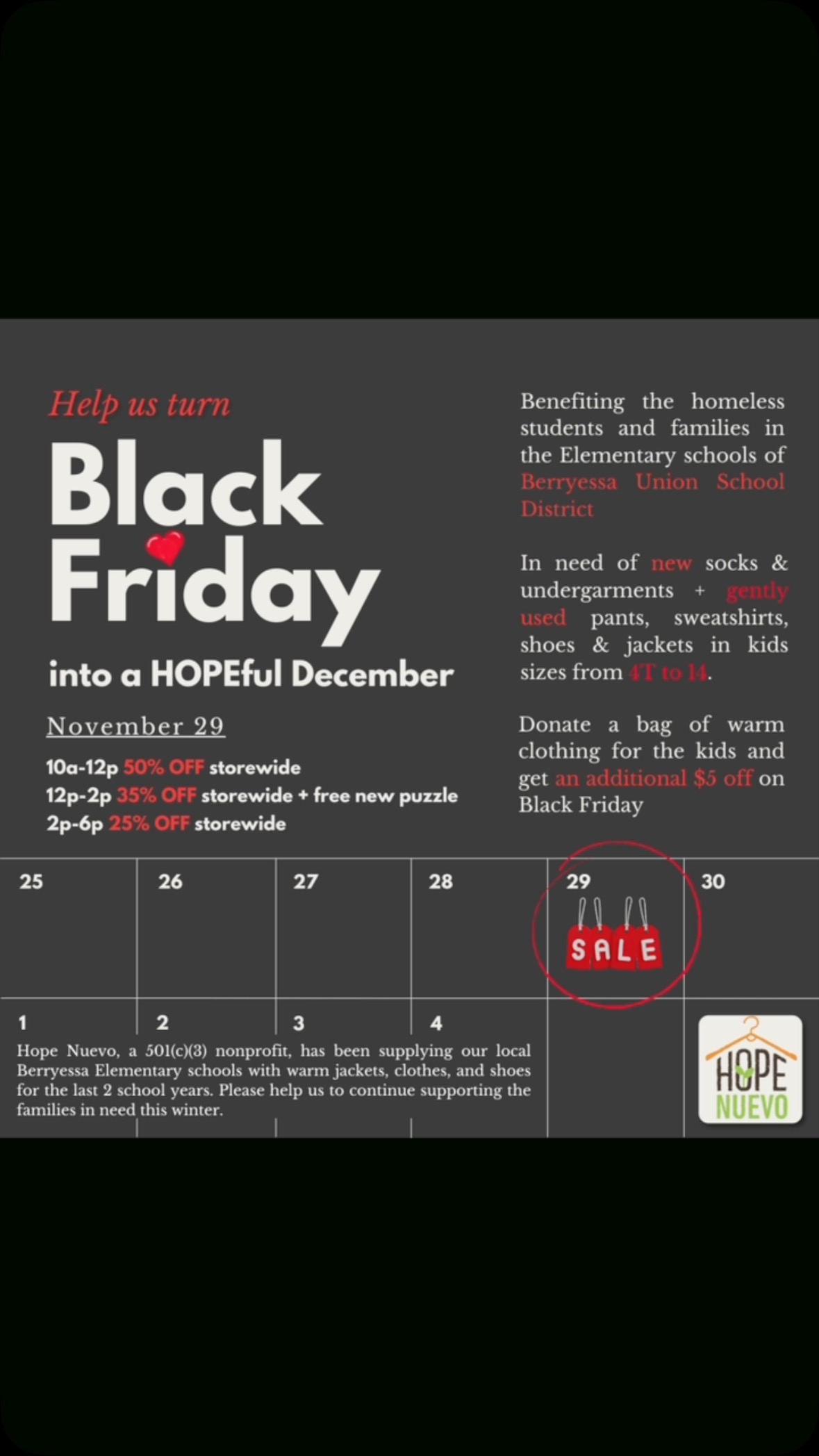 Thankful for Thanksgiving Week. Open Black Friday from 10-6pm