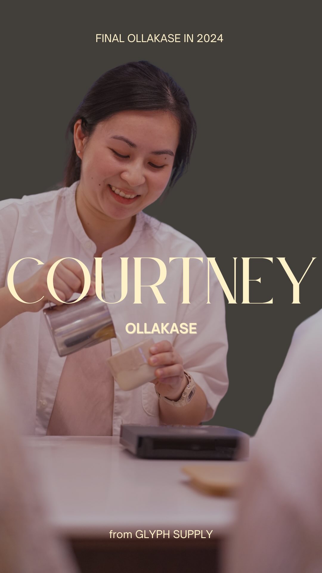 The finale end of our season 1 OLLKASE with the very talented @killerlips from @glyphsupplyco. Courtney’s menu presented a fascinating journey through the five basic tastes—sweet, salty, sour, bitter, and umami—interwoven seamlessly into her beverage courses.
1. Opening Refreshment: Iced Latte
* The menu begins with a classic yet unique iced latte, accompanied by cereal amazake with sea salt honey. This combination highlights sweetness and a touch of saltiness, offering a refreshing balance perfect for a hot day.
2. Elegant Pourover Experience
* A Mosto Natural processed Colombian coffee, the El Vergel Genius Bourbon by Elias & Shady Bayter, is showcased throughout. This particular pourover highlights the pleasant sour acidity and flavors of the coffee. Guests engage in a dual sensory experience using specially crafted ceramic cups, enhancing the overall enjoyment of coffee.
3. Comforting Milk Beverage
* A standout freeze-distilled milk enhances the natural sweetness and introduces a rich salted caramel profile with balsamic undertones. This course emphasizes sweetness with subtle salty undertones, evoking comfort and depth.
4. Intermediate Palate Cleanser
* Hatsuzumi first-harvest seaweed provides a delicate and briny break, awakening the palate with a clean umami bitter focus.
5. Signature Drink and Dessert Finale
* The finale features a cold brew coffee combined with clarified miso caramel milk and cherry tomato maceration. This intricate blend ties together a complex umami experience. The final pairing dessert harmonizes all five tastes, creating a memorable and cohesive conclusion.
With each beverages highlighting and balance the five basic tastes while maintaining a narrative arc, the guest s can’t help leaving that evening with a memorable experience.