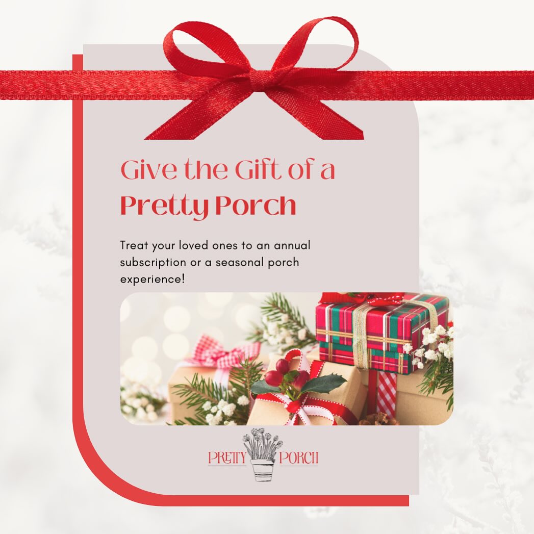 It’s the perfect gift, really. Pretty Porch brings living beauty to your porch each season! No mess. No storage. Just Pretty. 🎁 🌸 🎁
message for more info or email prettyporchnw@gmail.com 😘
