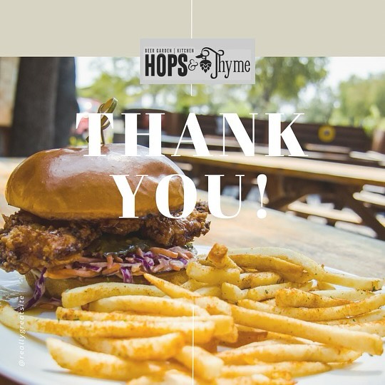 Hops & Thyme served up the yummiest meal for our coaches, including chicken, mashed potatoes, and more! 🍗🥔✨ THANK YOU for donating!! If you haven’t been since they revamped their menu, what are you waiting for? 🙌🎶 Enjoy live music, trivia nights, and some of the best burgers around! 🍔🎤🍻 @therealhopsandthyme
