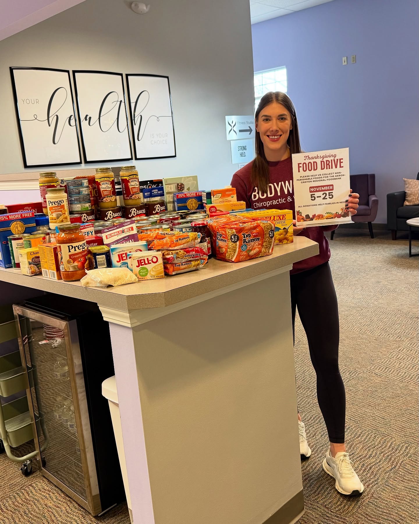 A huge THANK YOU to all of my amazing patients for your generosity during our Thanksgiving Drive for the Akron-Canton Food Bank! 🦃🍂
Together, we collected 100 pounds of food, and with your additional monetary donations, we were able to provide a total of 220 meals for families in need this holiday season. 💛
Your kindness and support mean the world, and I’m so grateful for the incredible community we’ve built here. Let’s continue making a difference together!